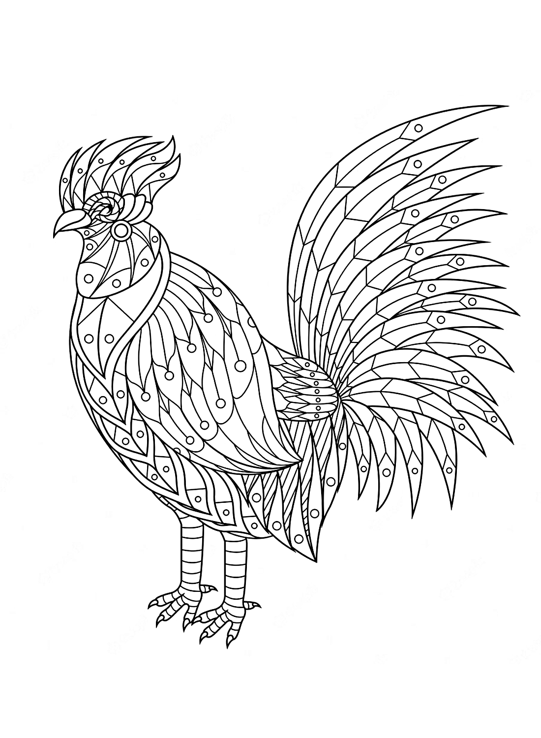 Un gallo de geometría de Rooster.