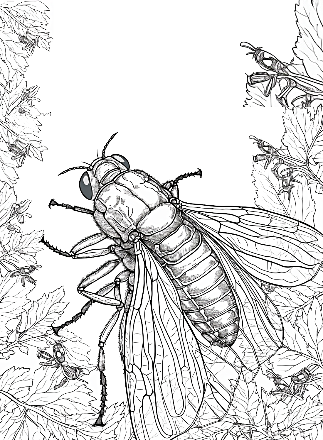 Een gigantische Cicade van Cicada
