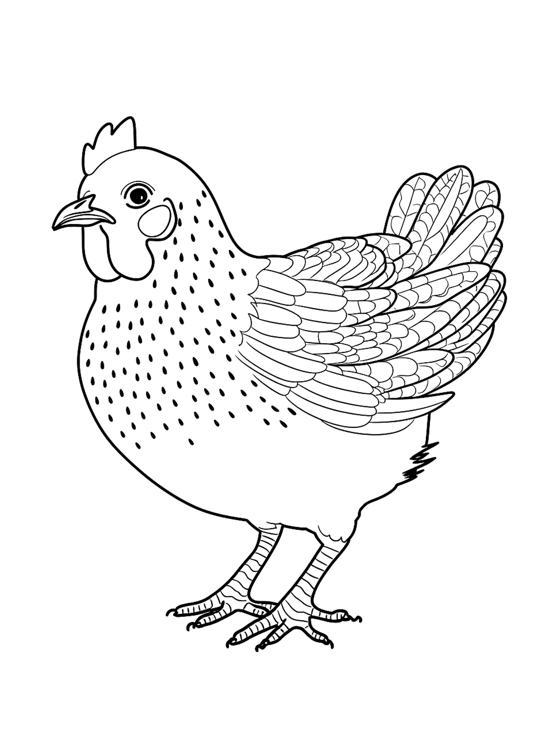 A hen Coloring Pages