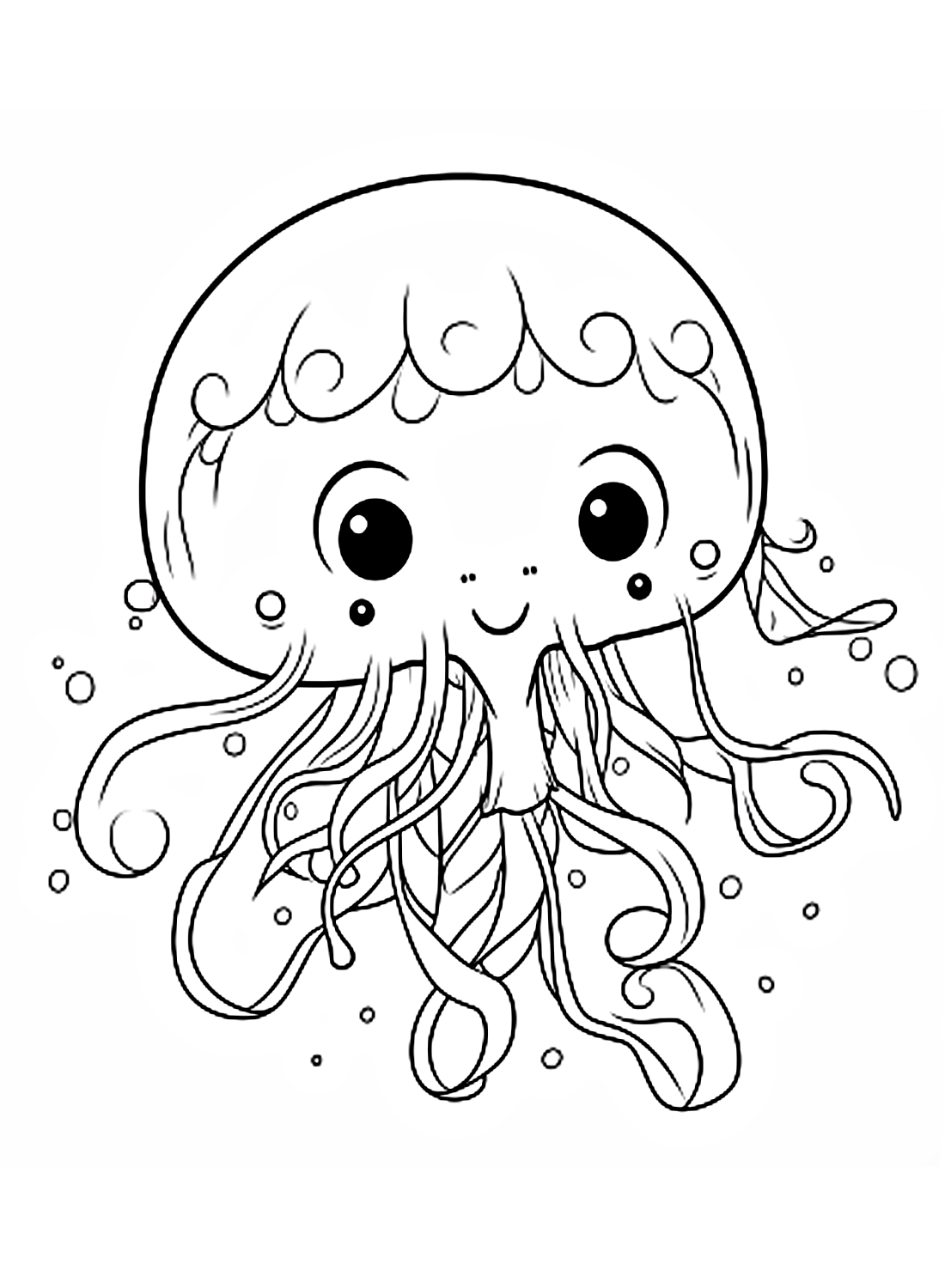 A little Jellyfish Coloring Page