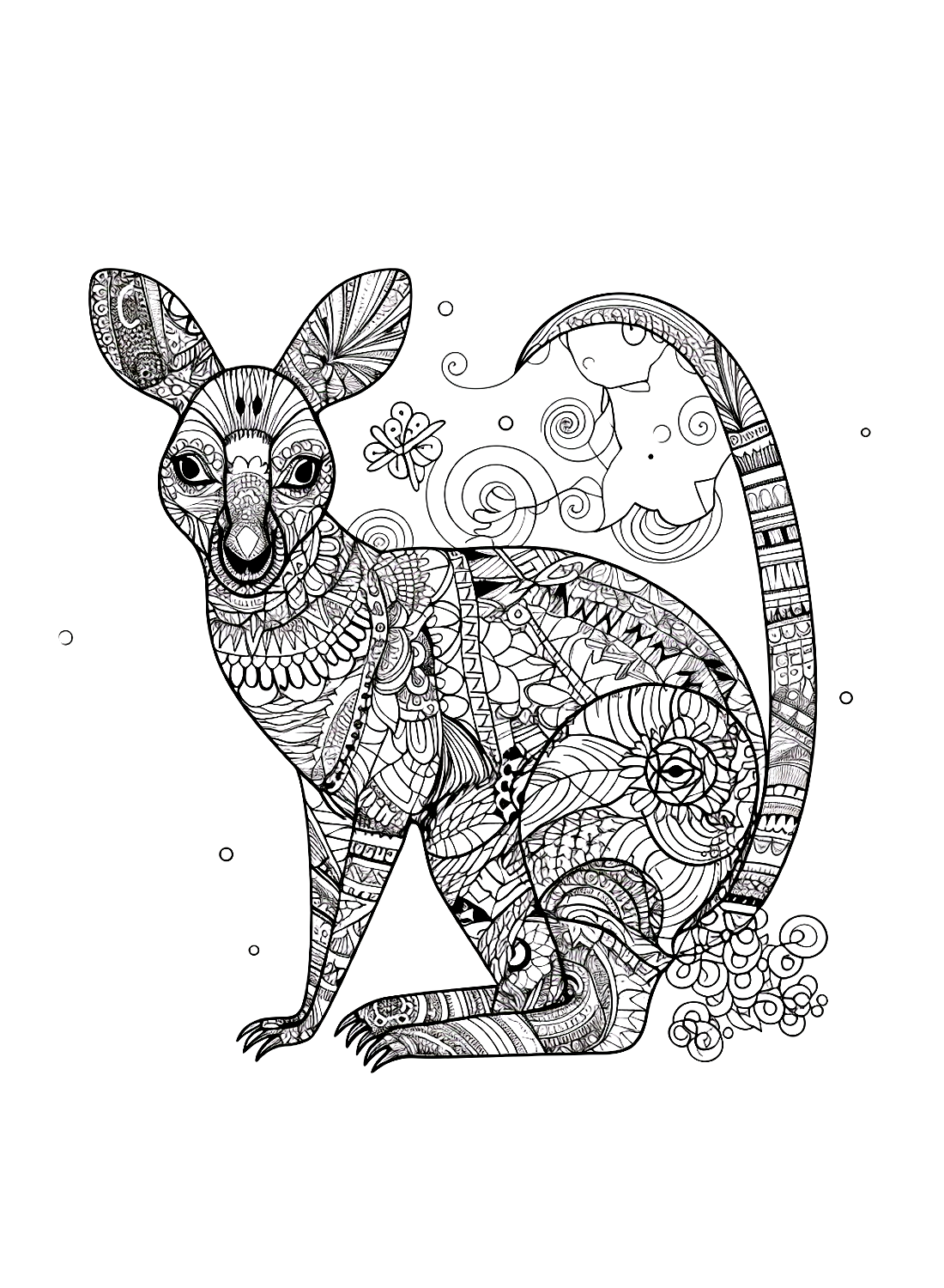 Ein Mandala-Känguru von Kangaroo