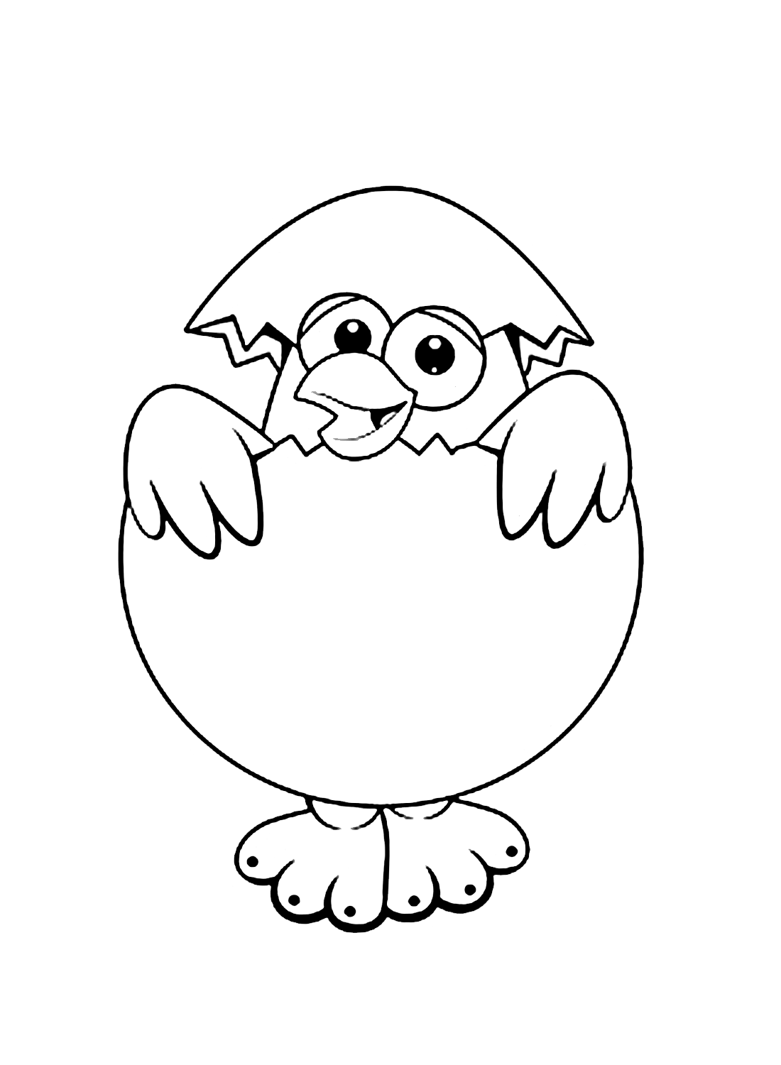 A newborn chick Coloring Pages