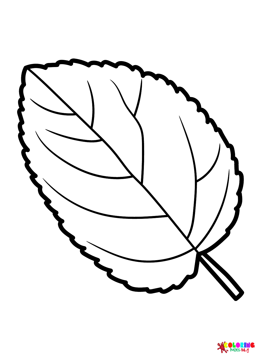 Appelboom blad kleurplaat