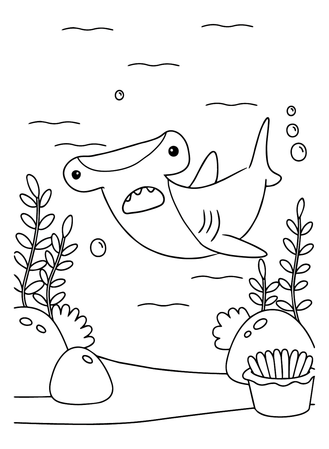 Tiburón martillo bebé de Tiburón martillo