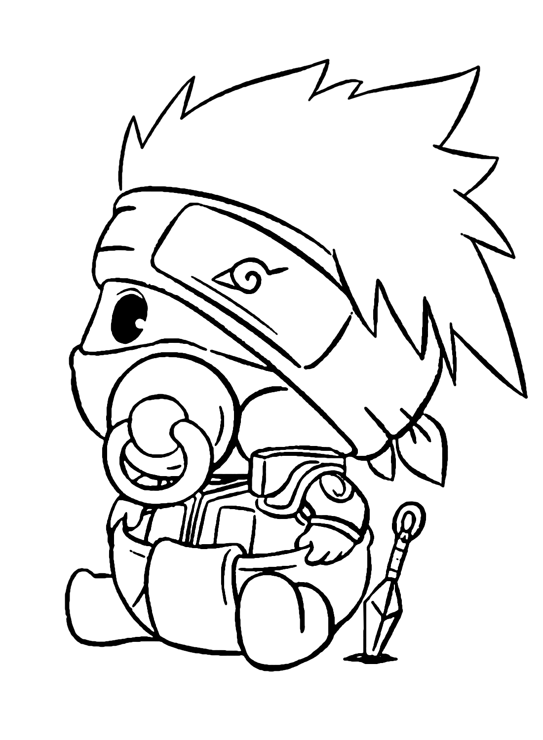 Desenhos de Bom Hatake Kakashi 1 para Colorir e Imprimir