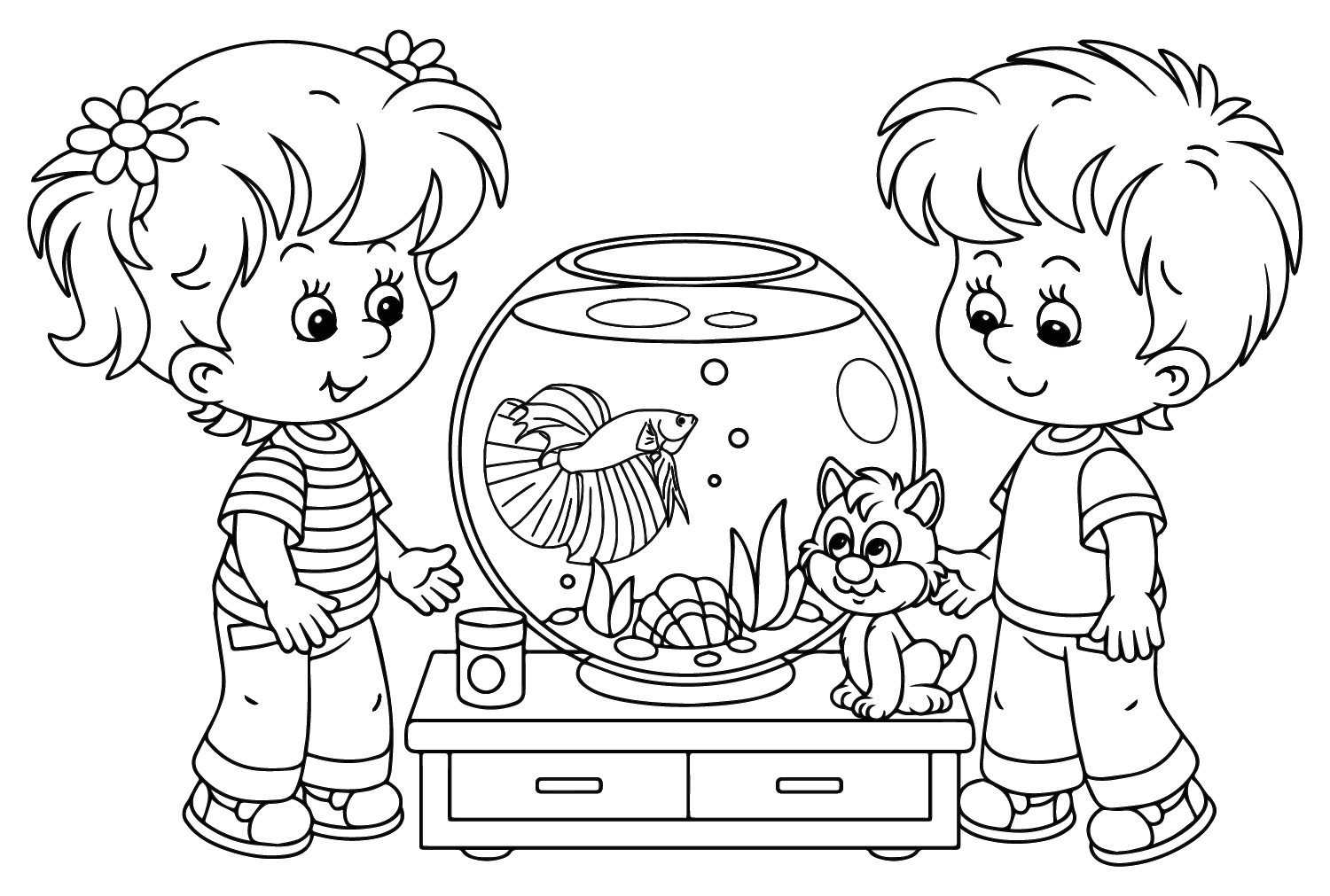 Baby- en aquariumbettavis van Betta Fish
