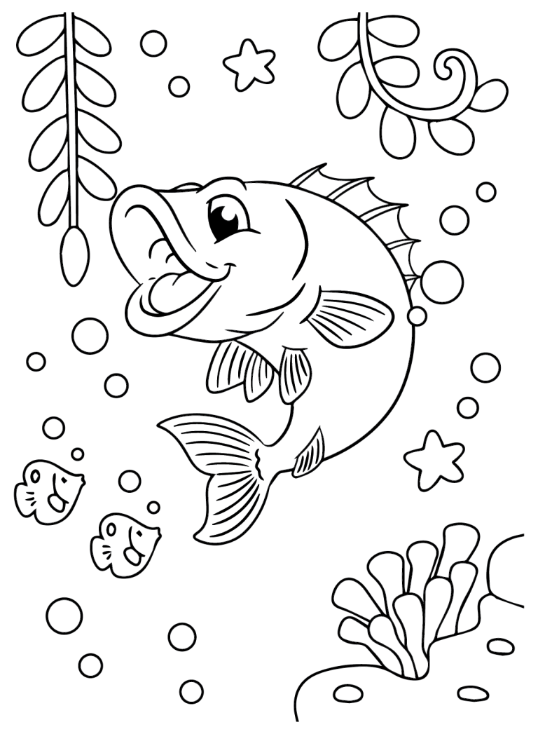 20+ Bass Fish Coloring Pages - Free Printable PDF & Online Coloring