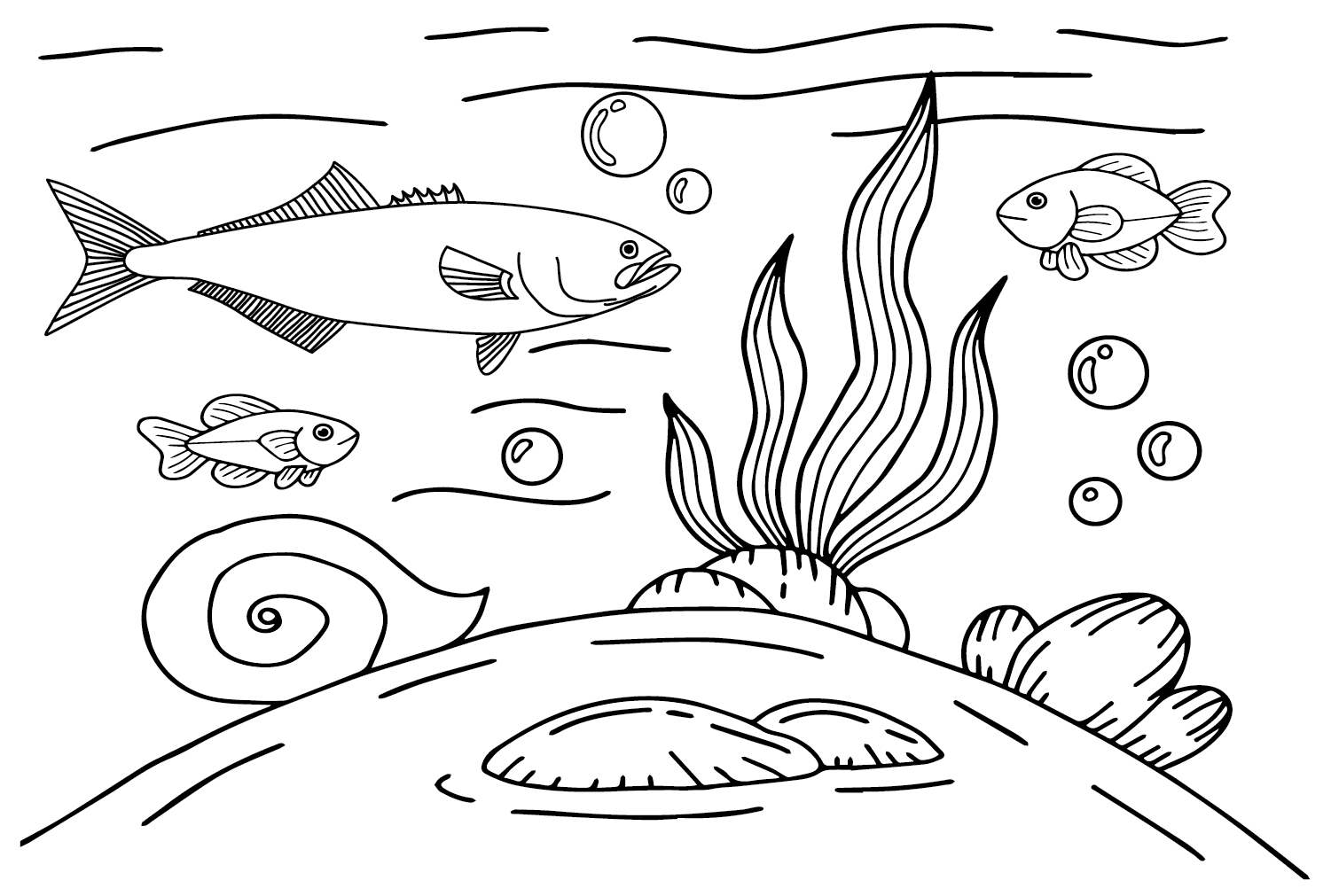 Раскраска рыбы для детей 6 лет. Раскраска аквариум с рыбками. Раскраска рыбы в воде. Раскраска под водой. Вода раскраска.