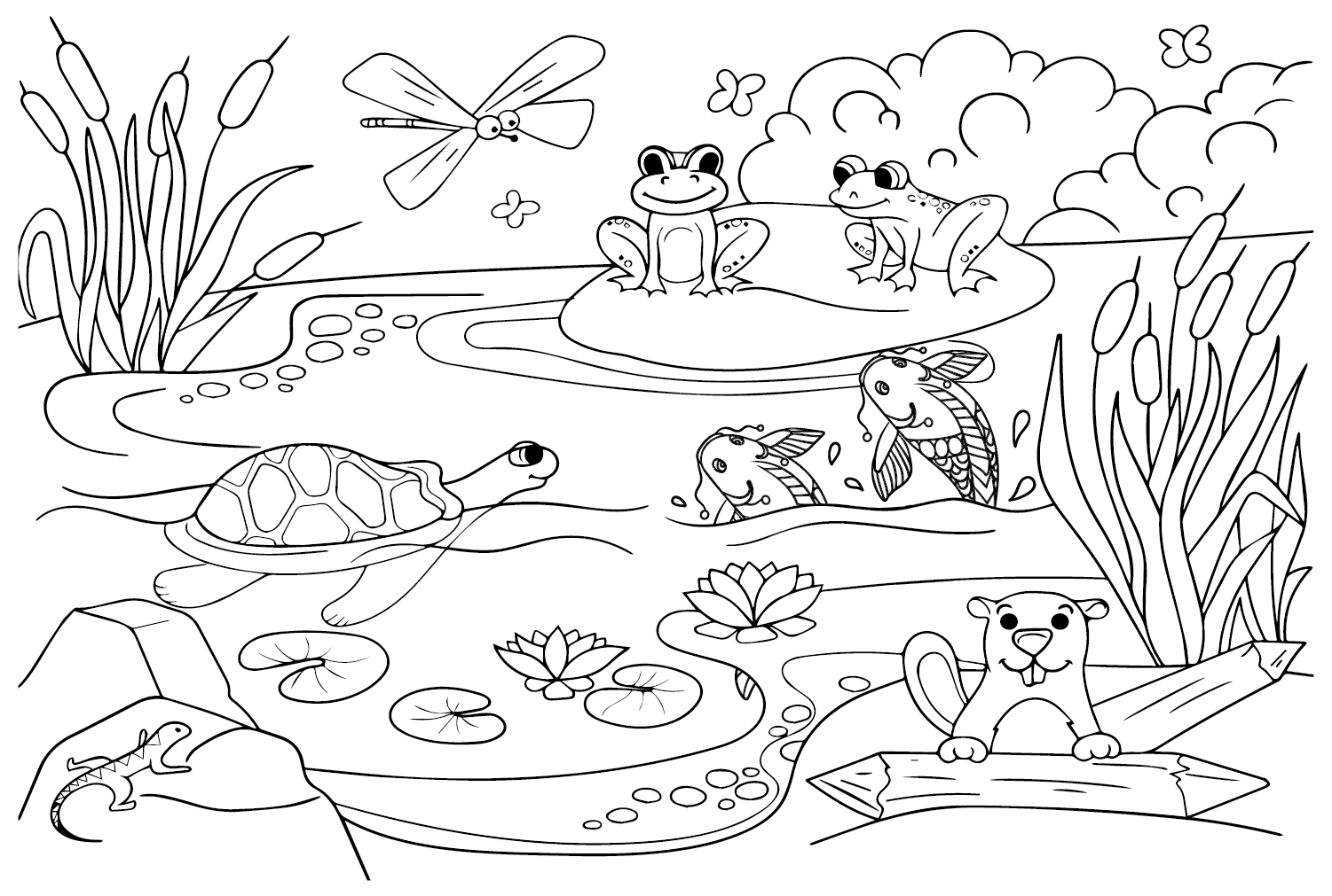 25 Free Printable Carp Coloring Pages