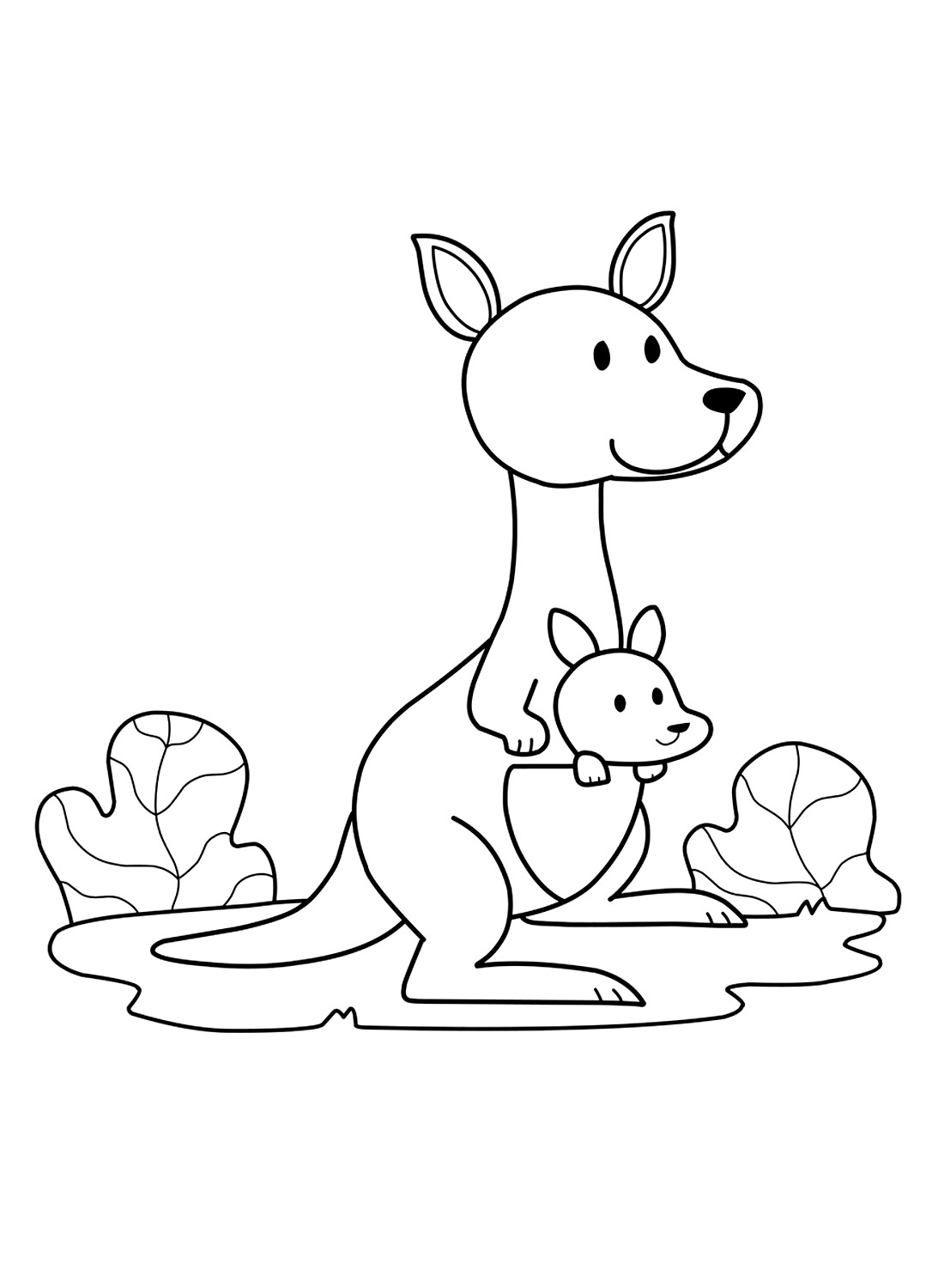 Desenho animado bebê canguru de canguru