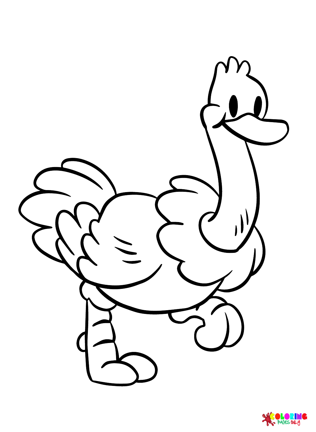 Avestruz de dibujos animados de avestruz