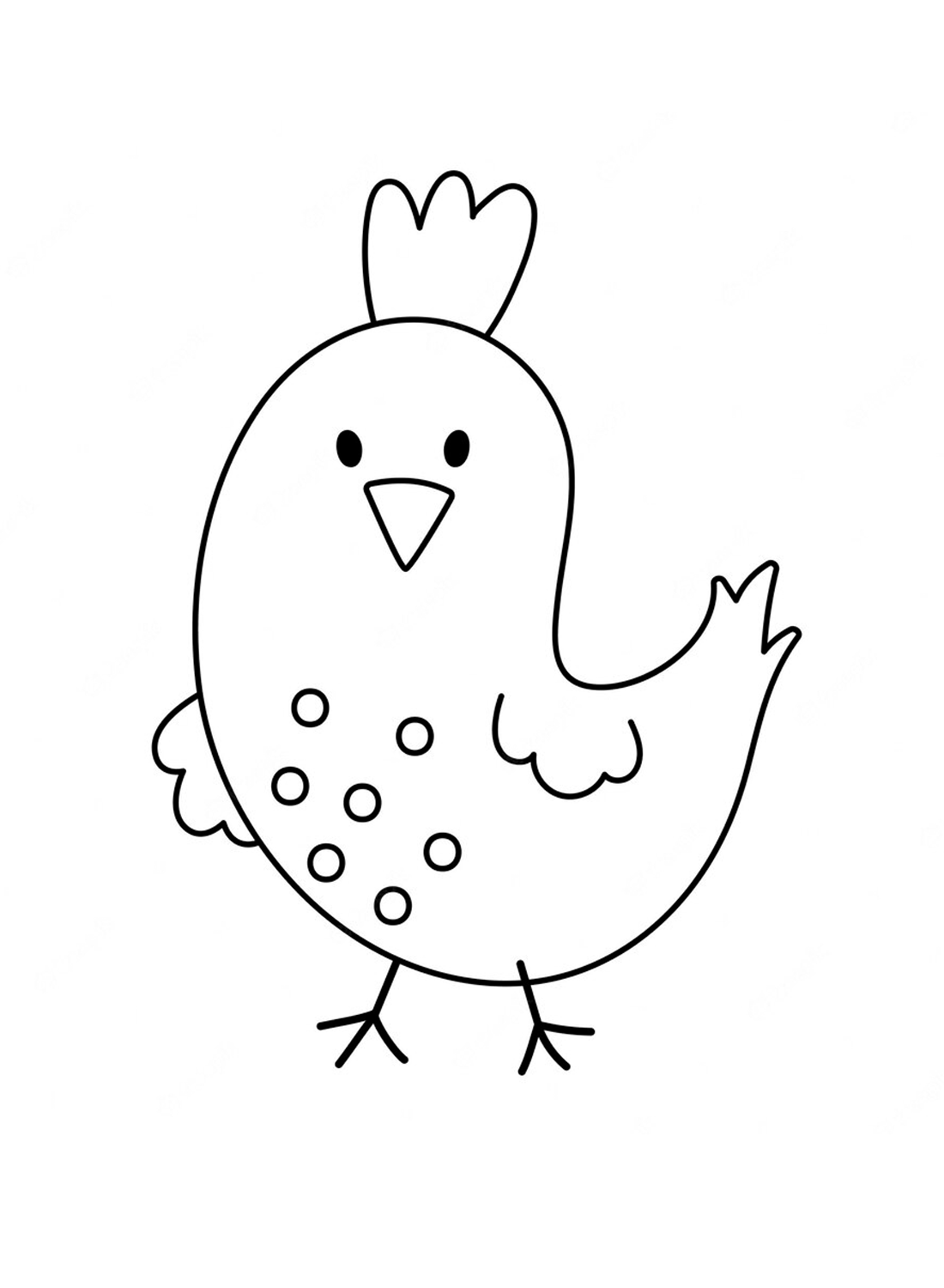 Cartoon chick Coloring Pages