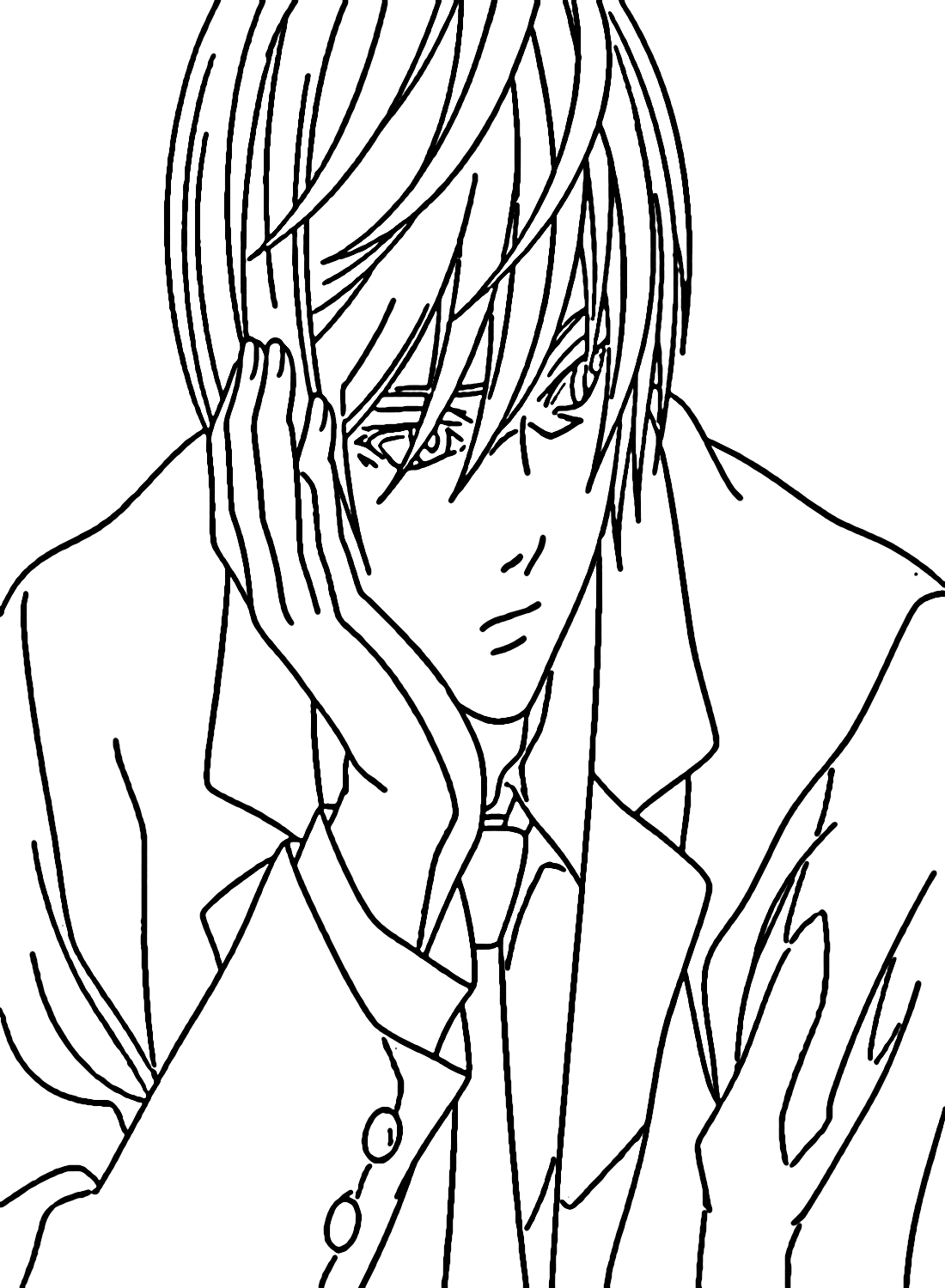 Characters Yagami Light Coloring Pages