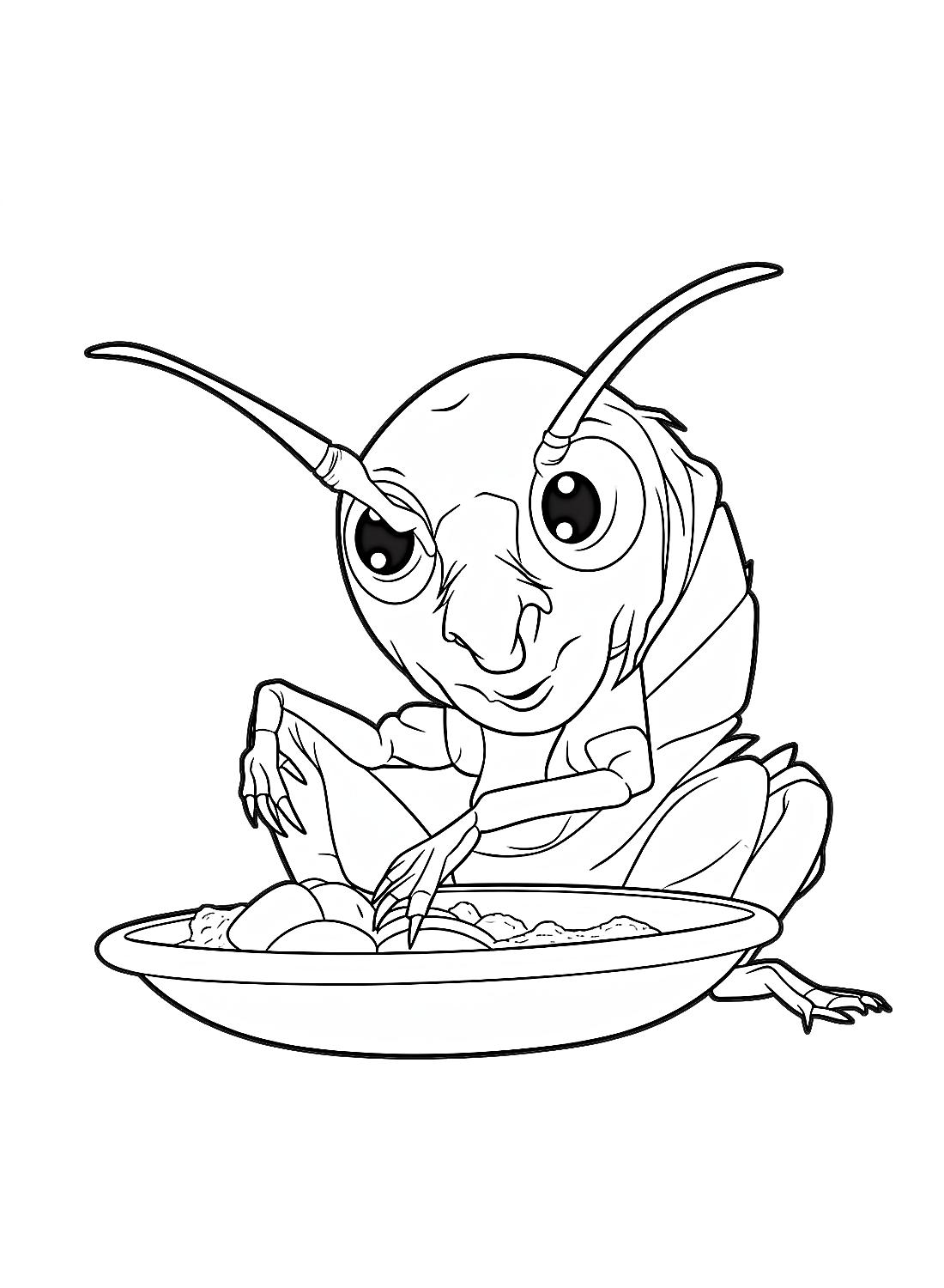 Cockroach Is Eating Coloring Page Free Printable Coloring Pages