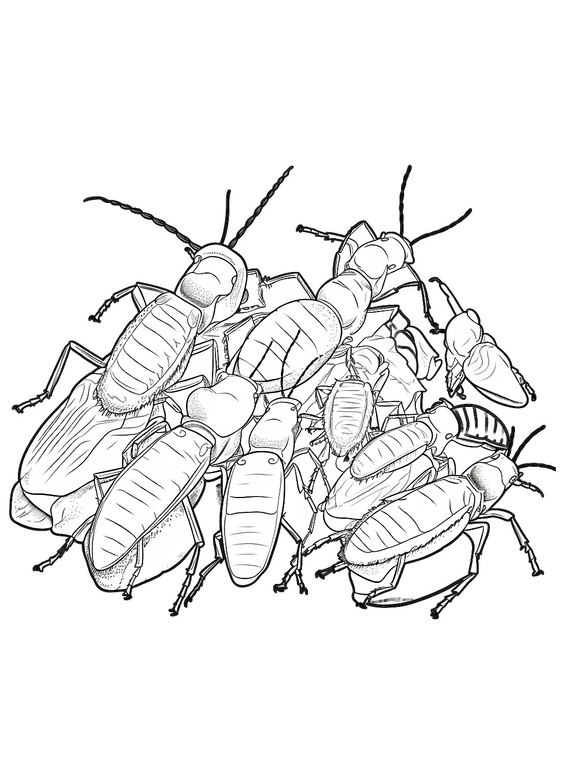 Cucarachas y sus crías de Cucaracha