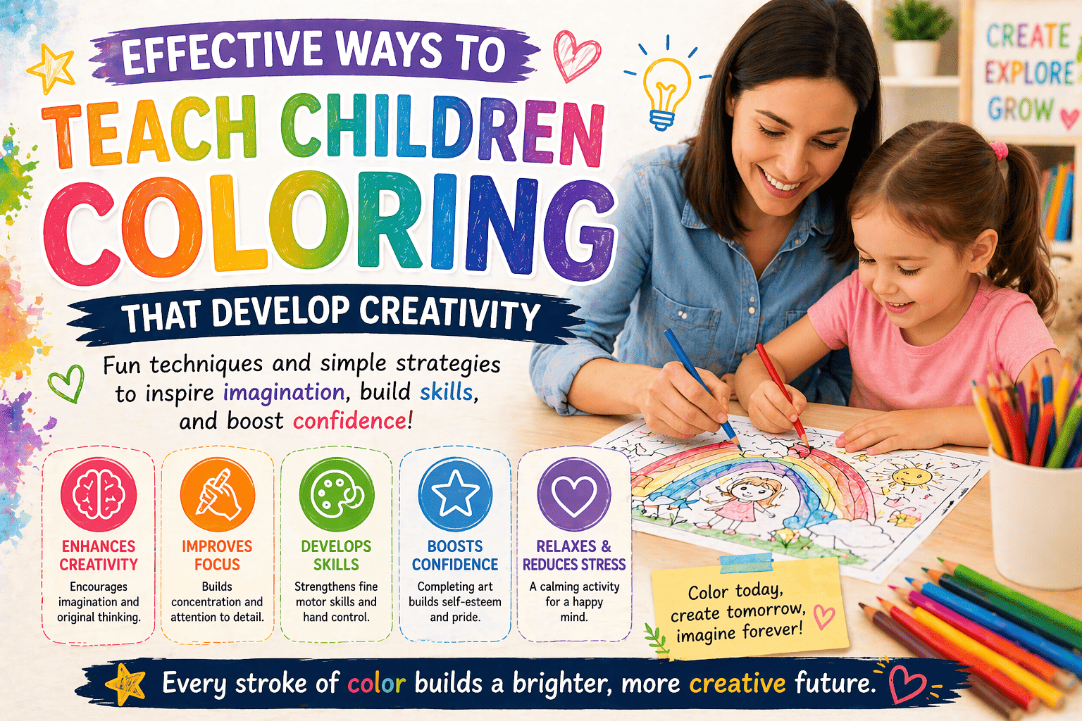 Coloring Pages by Age: Complete Child Development Guide (Ages 1–12)