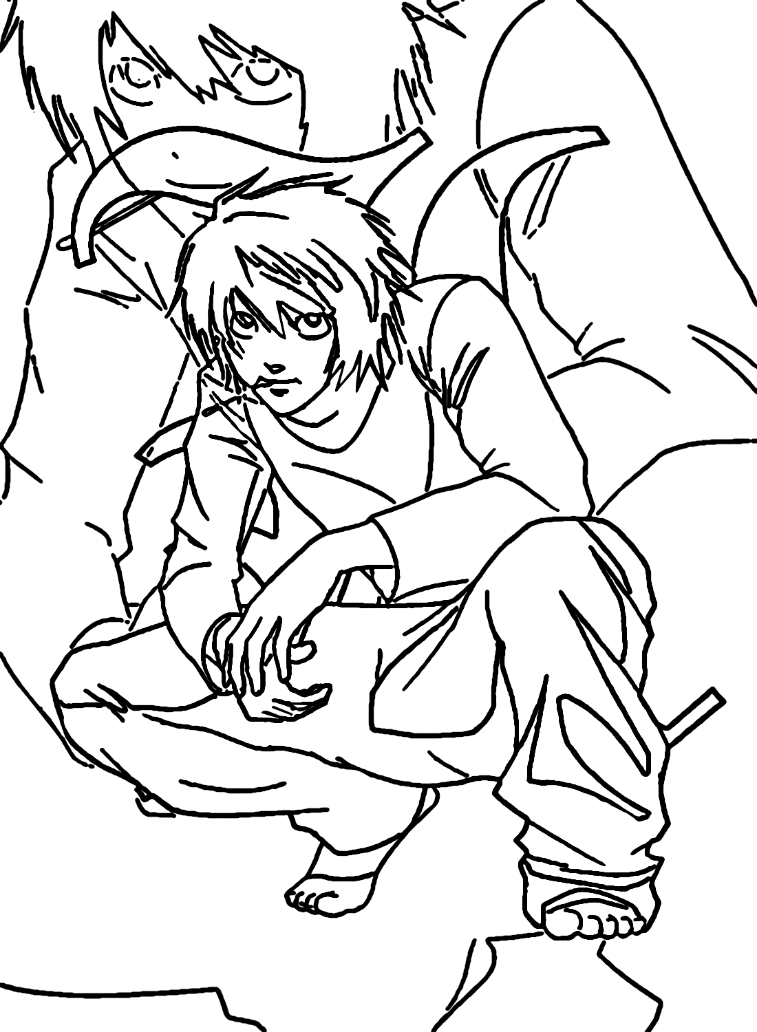 Cool L Death Note Coloring Pages