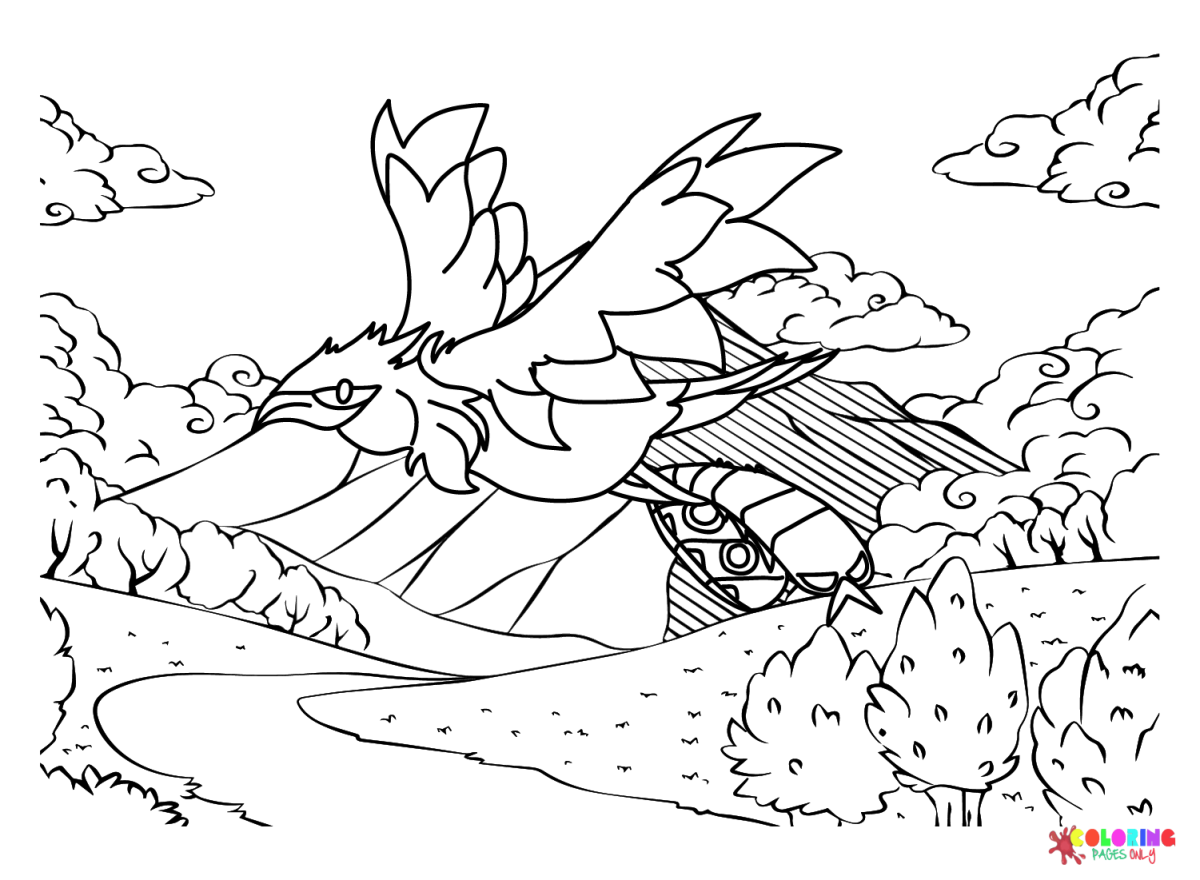 corvisquire coloring page printable pokemon