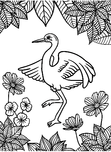 Grulla-pájaro-bailando