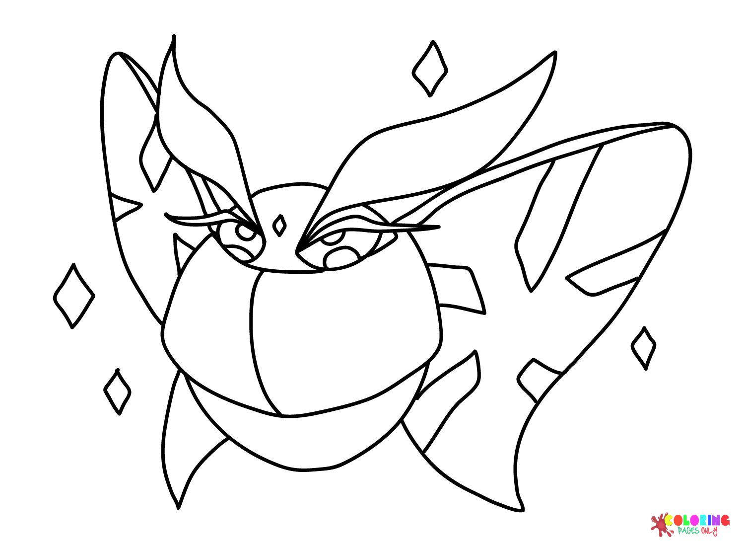 Cute Frosmoth Coloring Page