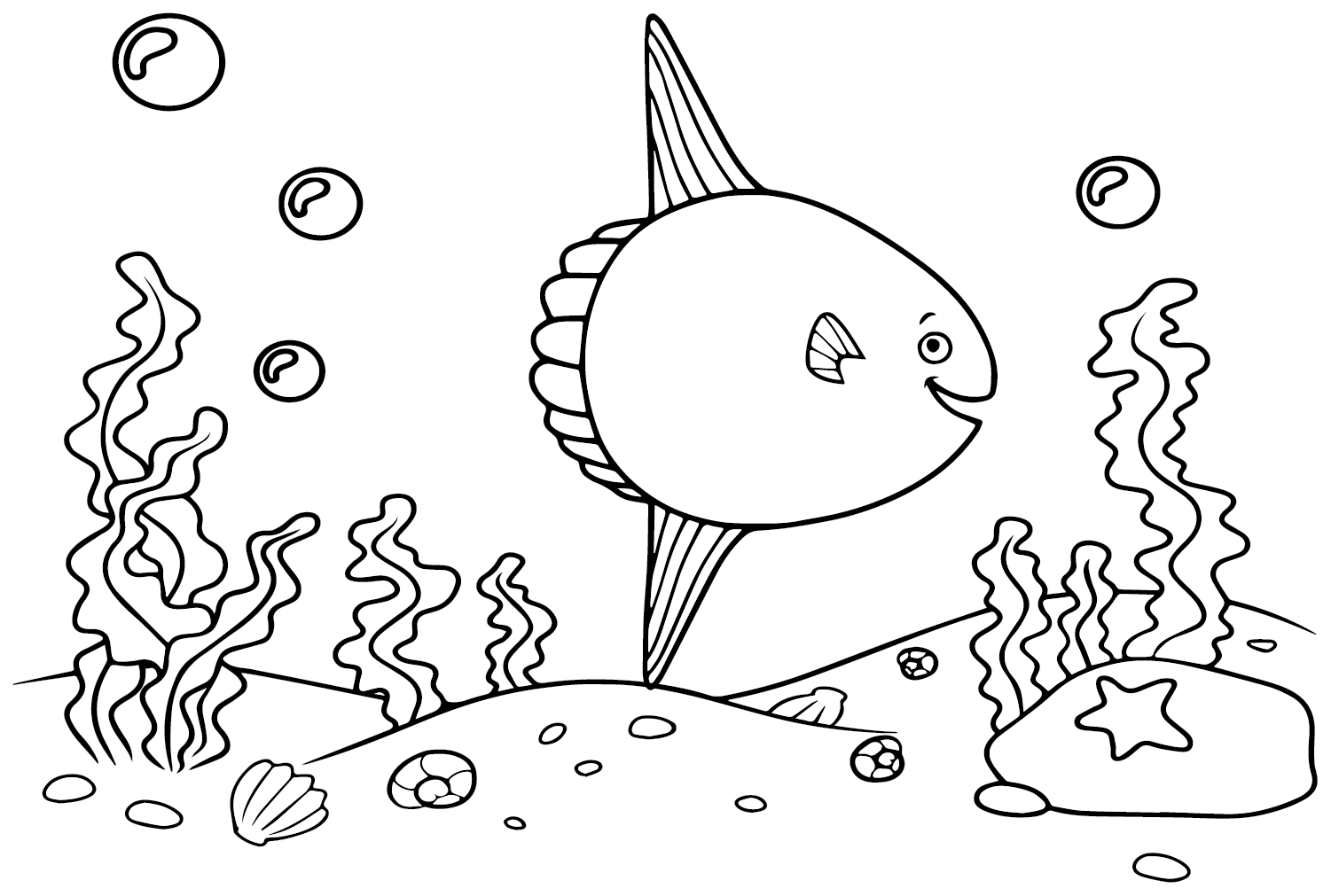 Mola Ocean Sunfish Coloring Pages - Ocean Sunfish Coloring Pages ...