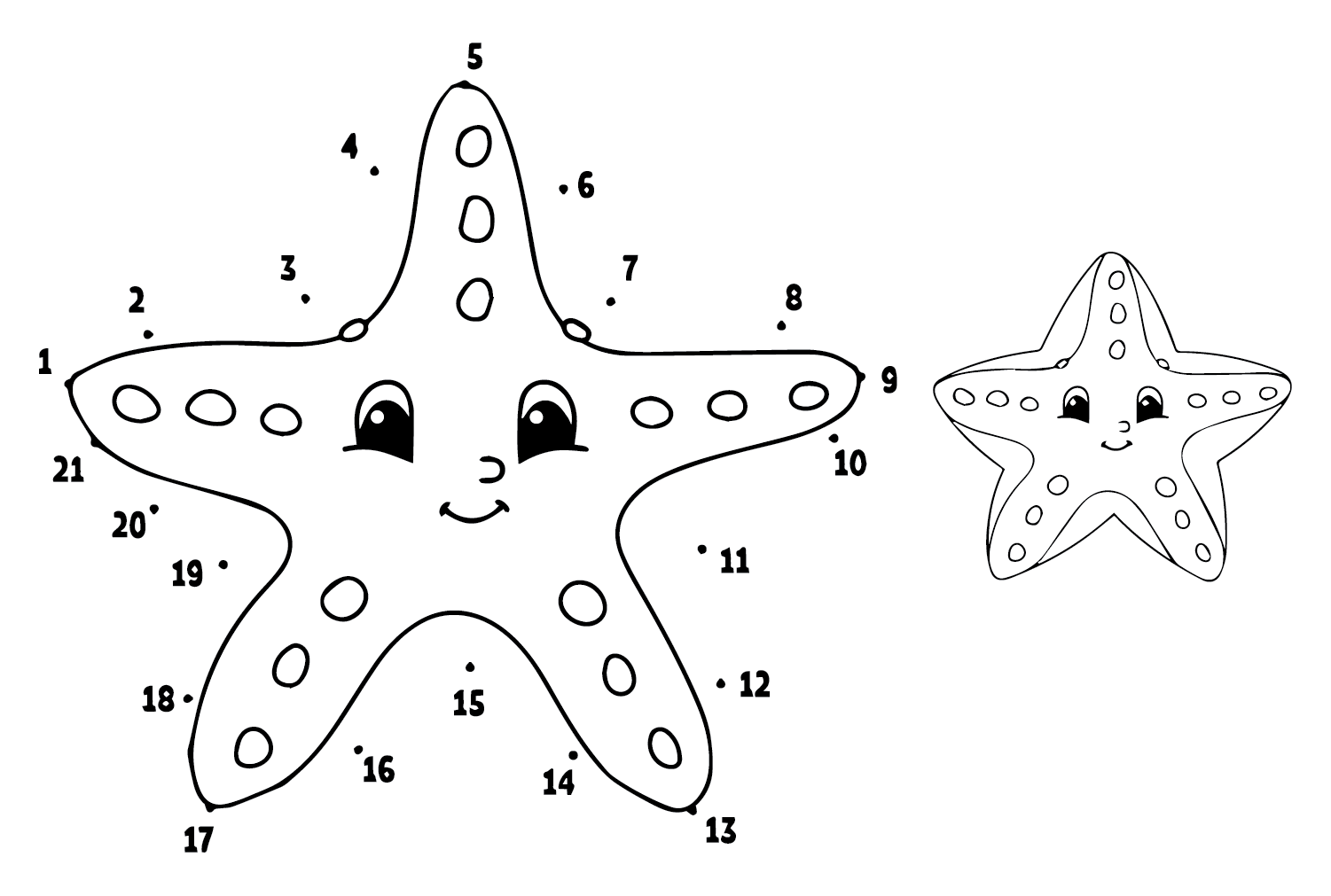 Dot to Dot Starfish from Starfish