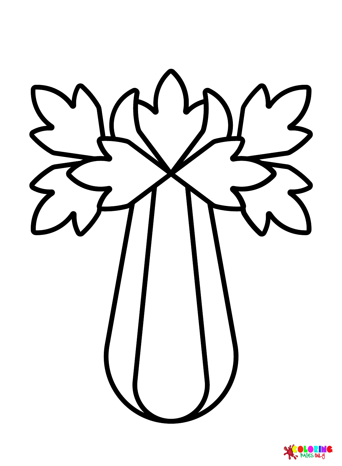 Draw Easy Celery Coloring Pages