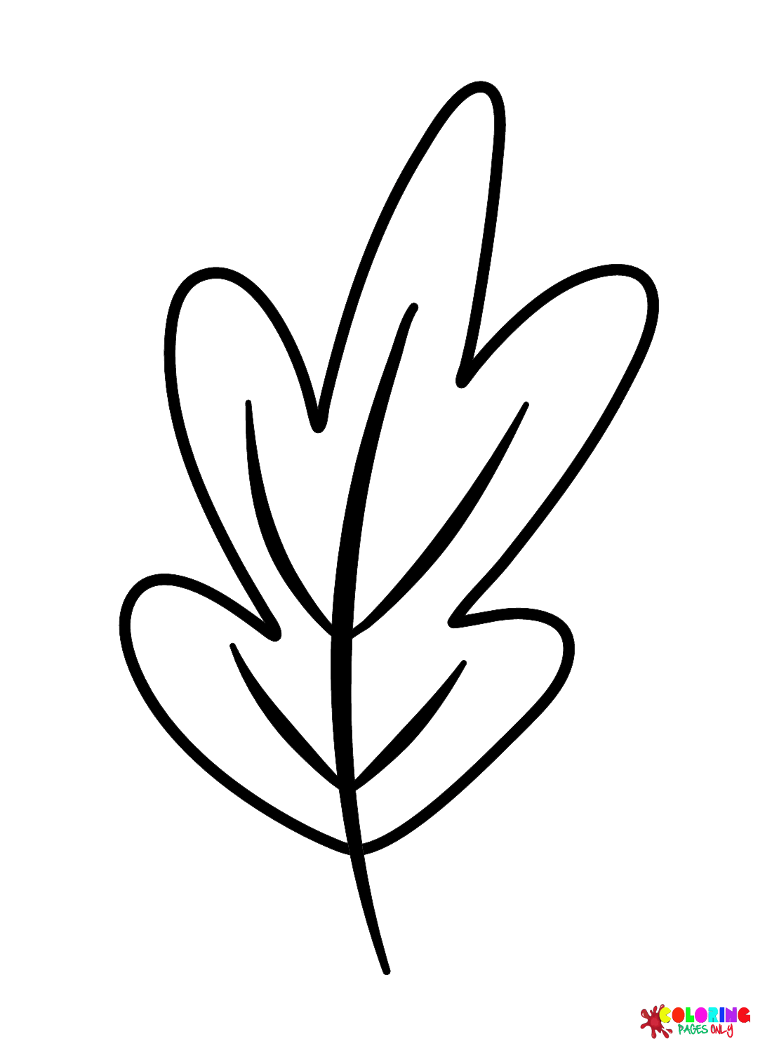 Teken Easy Leaf Kleurplaat