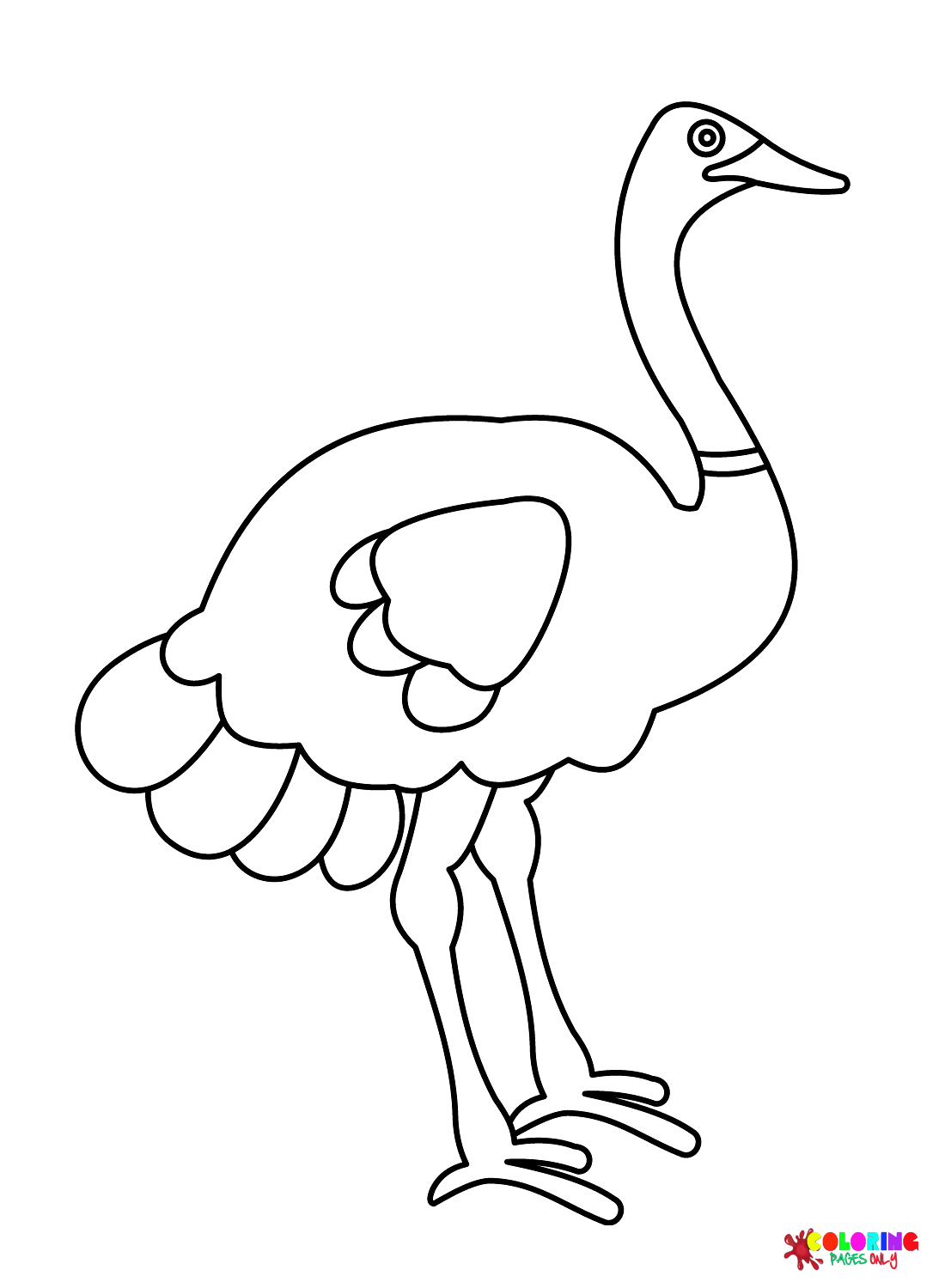Desenhe Avestruz Fácil de Avestruz