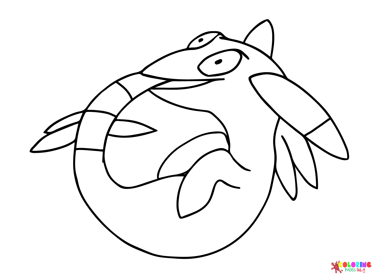 Dreepy Biting Tail Coloring Page