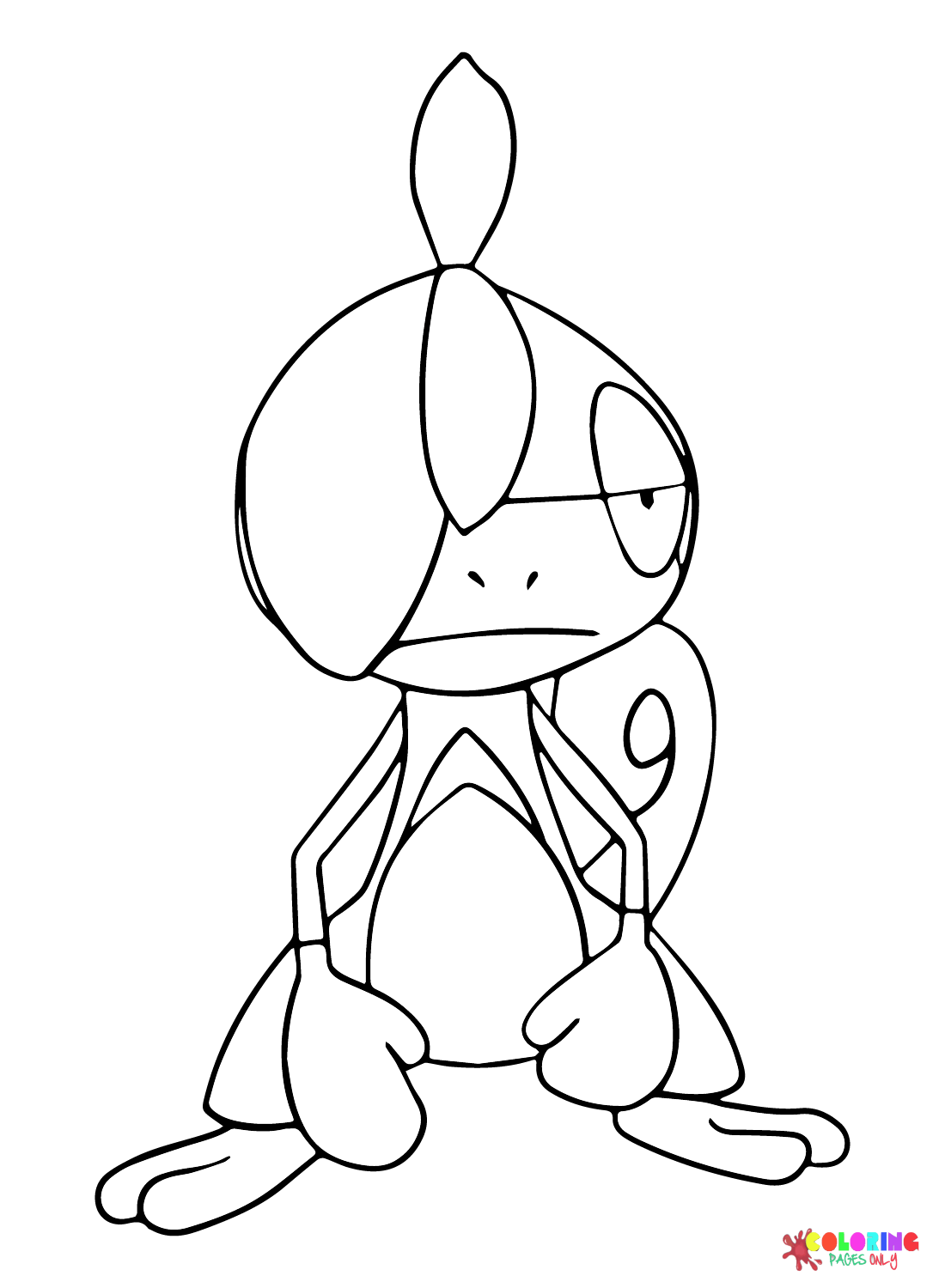 drizzile coloring page in black and white pokemon