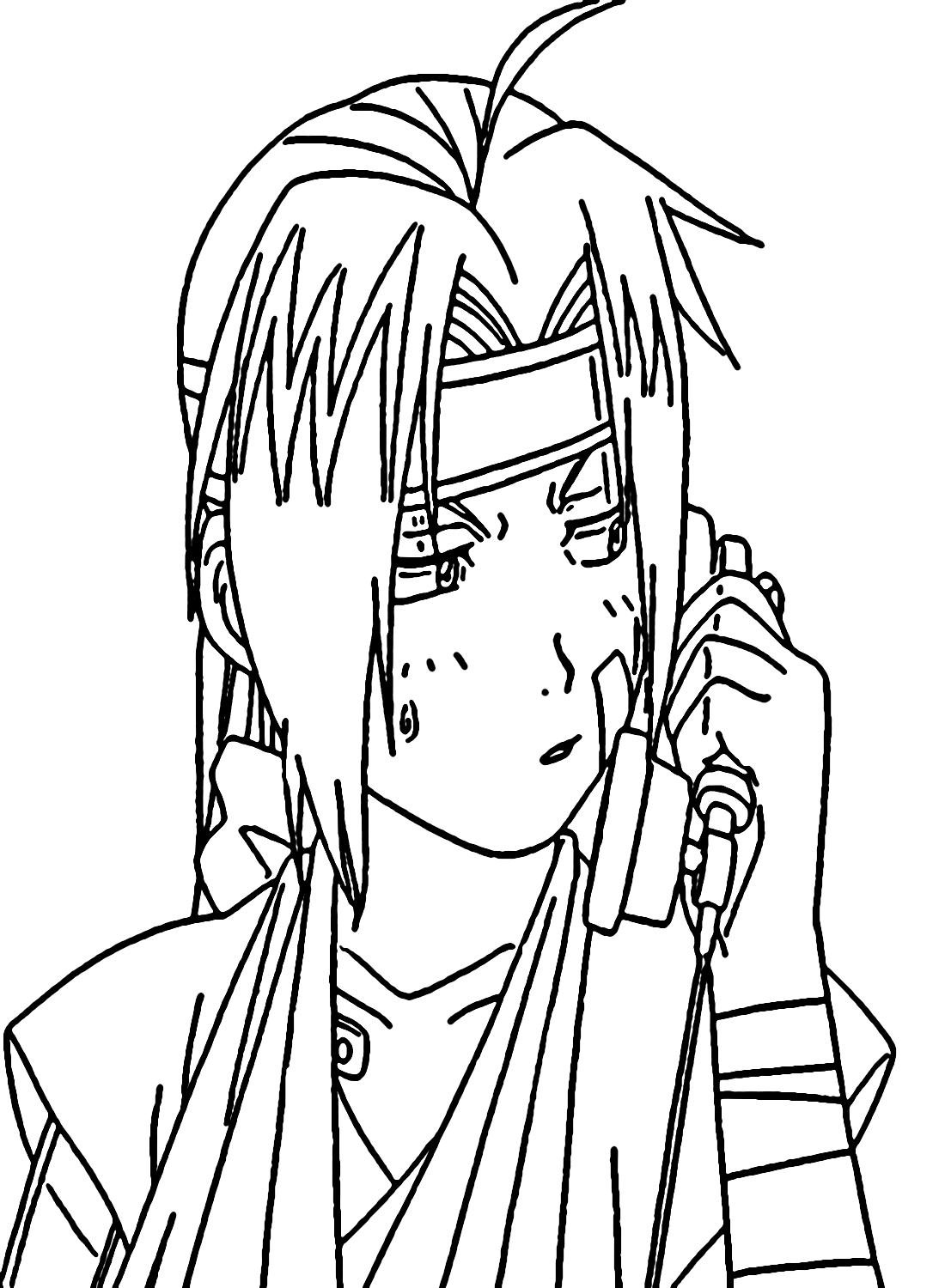 Edward Elric Answering the Phone Coloring Pages