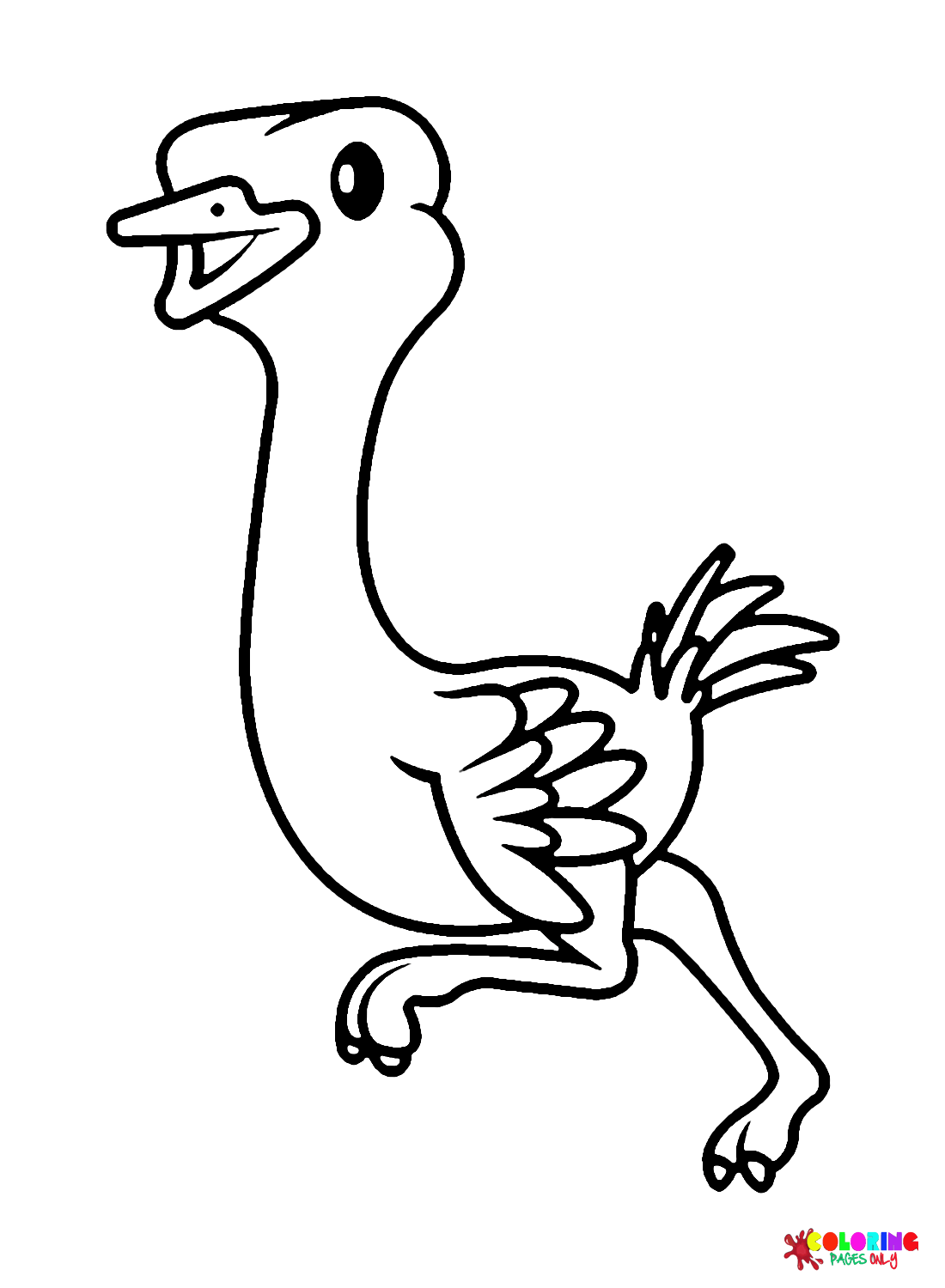 Emu Vogelcartoon van Emu