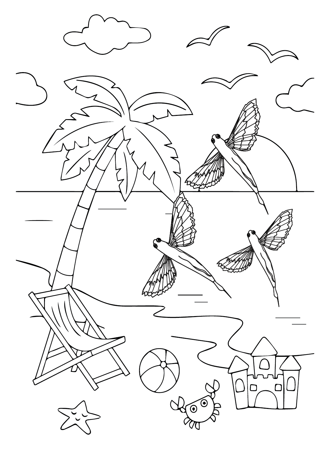 رسم السمك الطائر من السمك الطائر