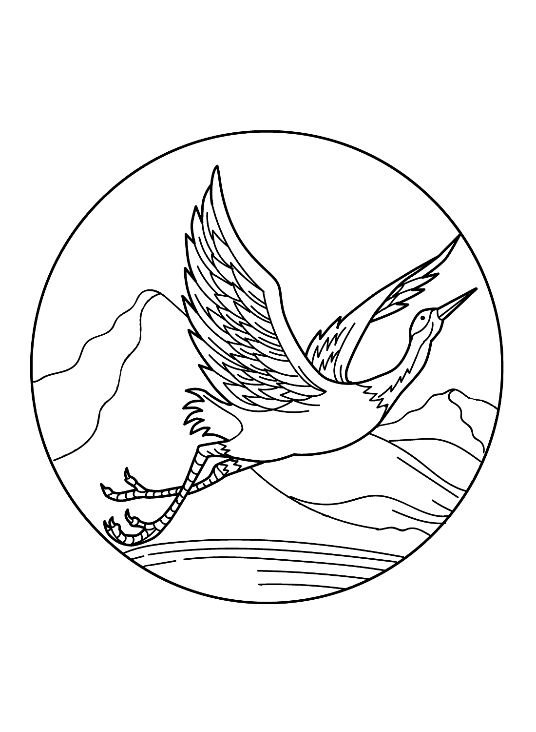 Fliegender Reiher von Heron