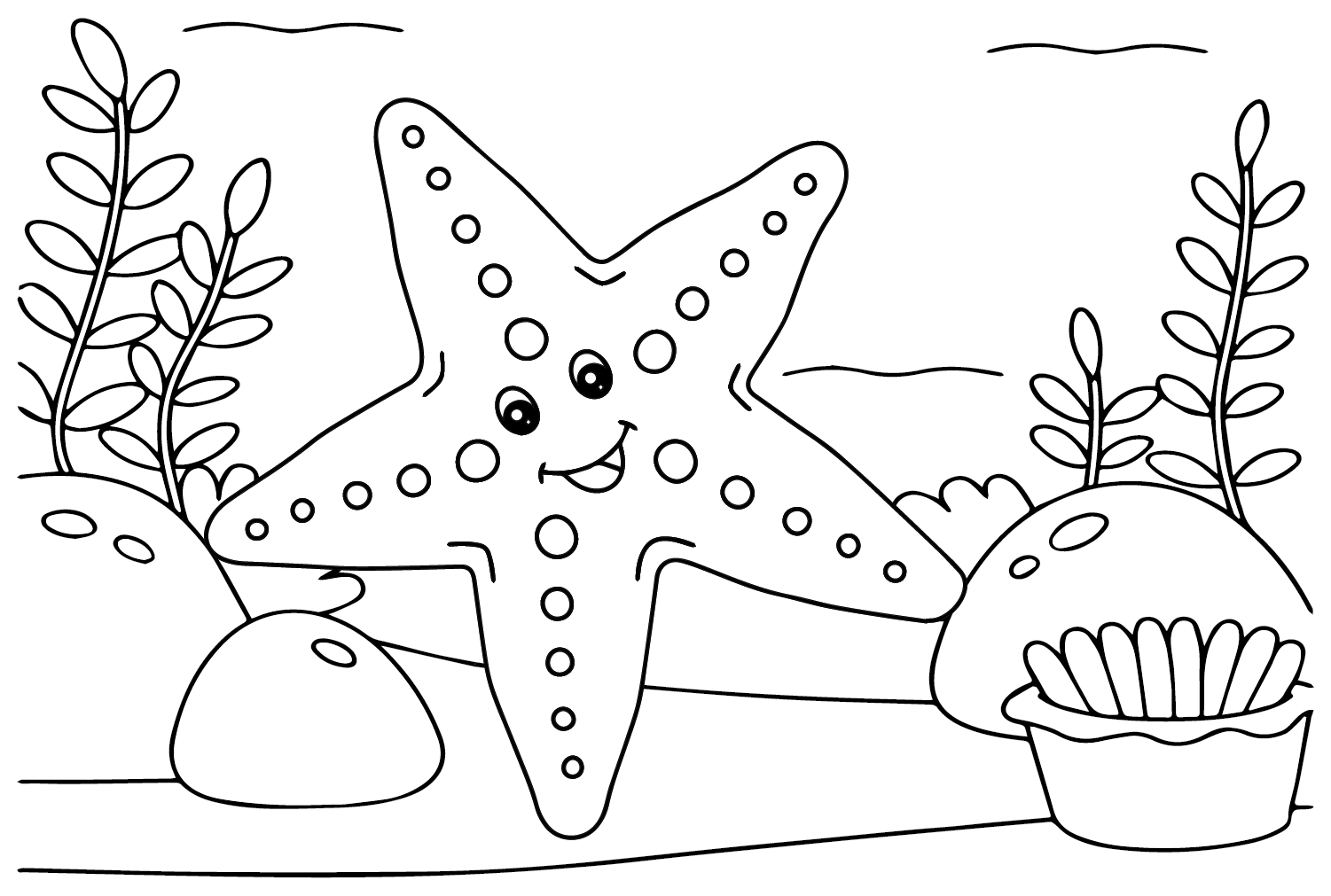 Estrela do mar fofa grátis de Starfish