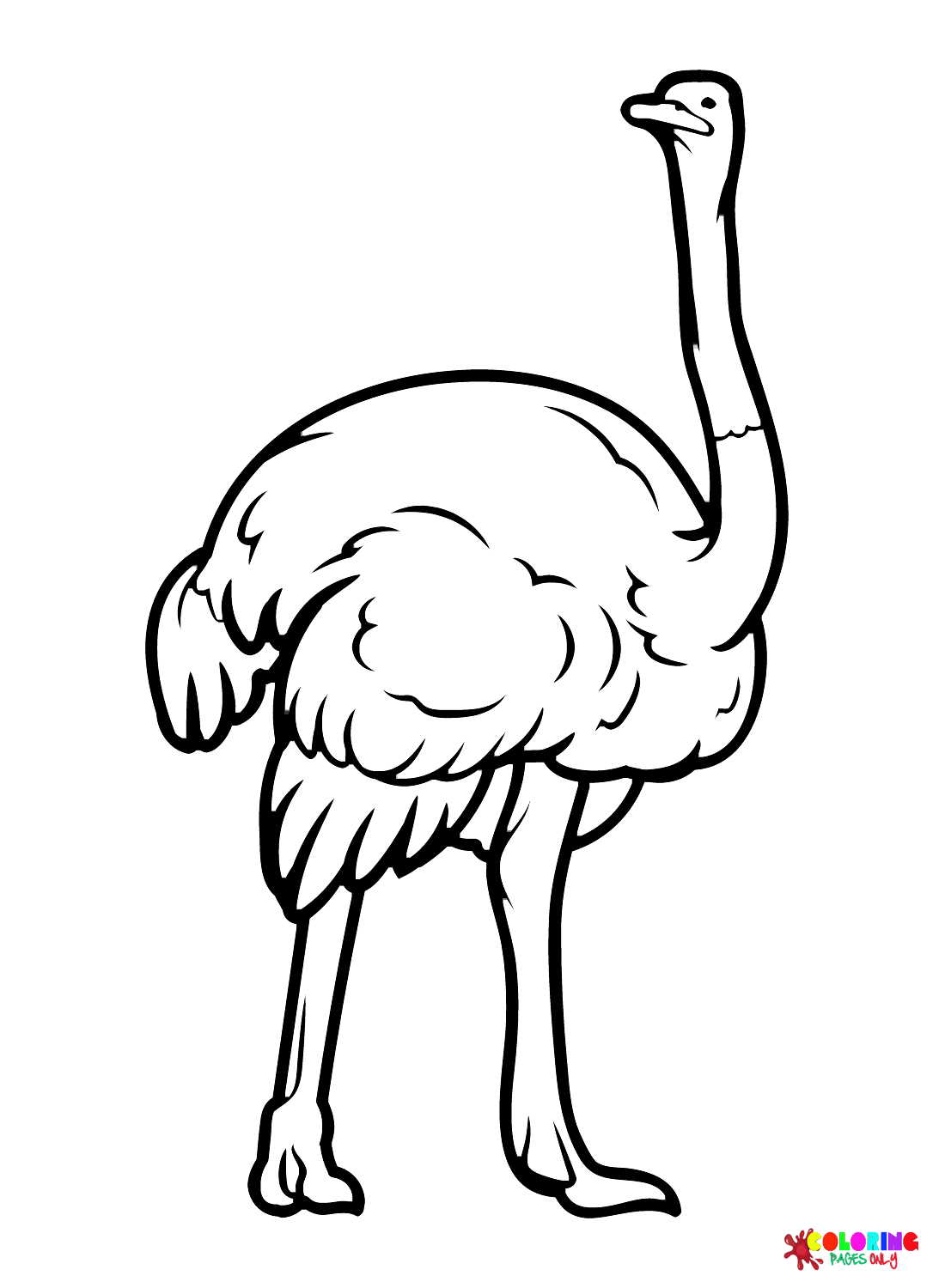 Gratis afdrukbare struisvogel van Struisvogel