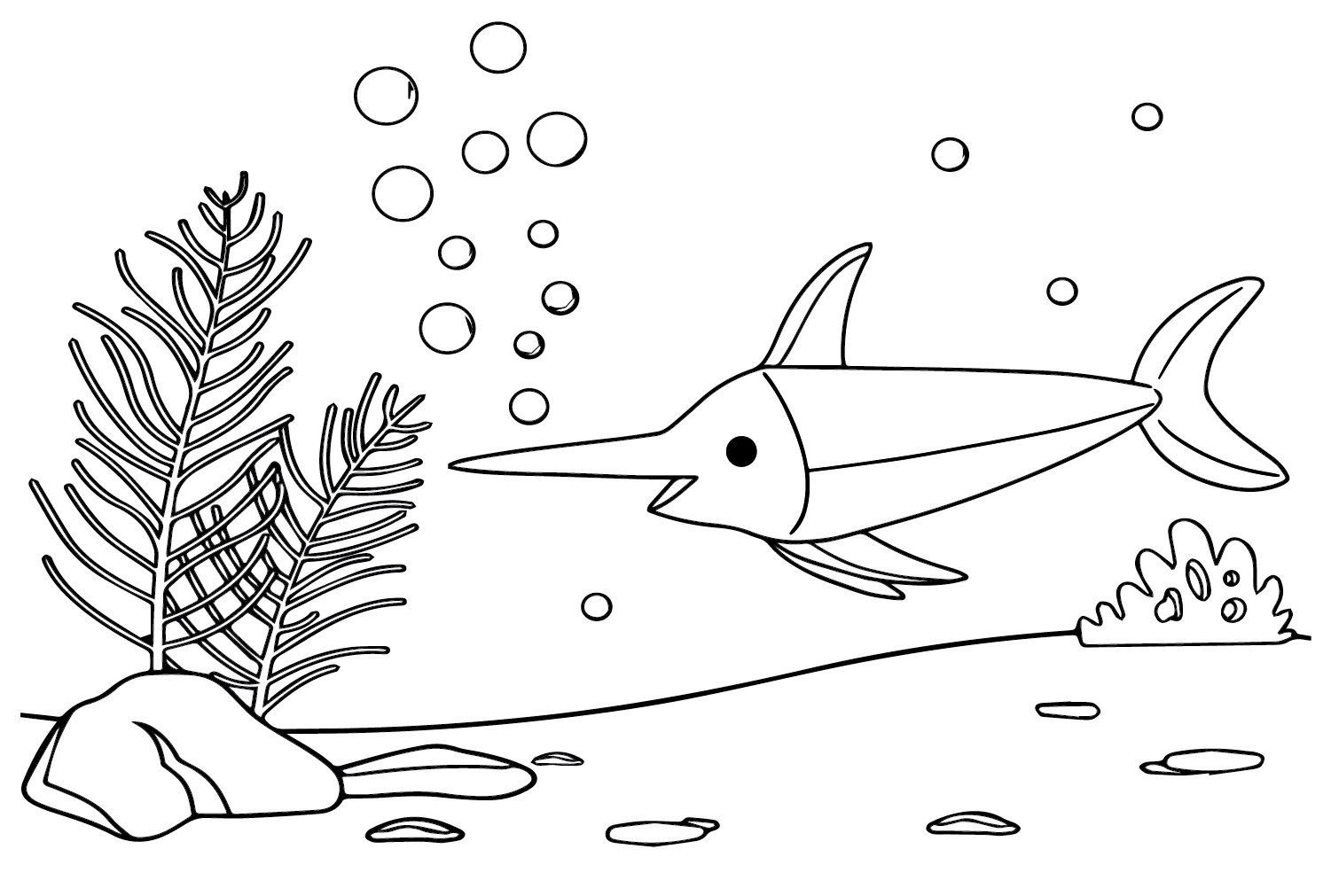 swordfish coloring pages