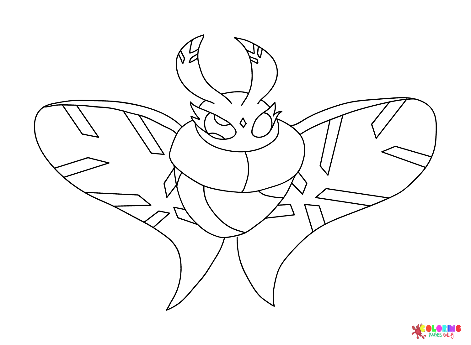 Frosmoth Cartoon Coloring Page