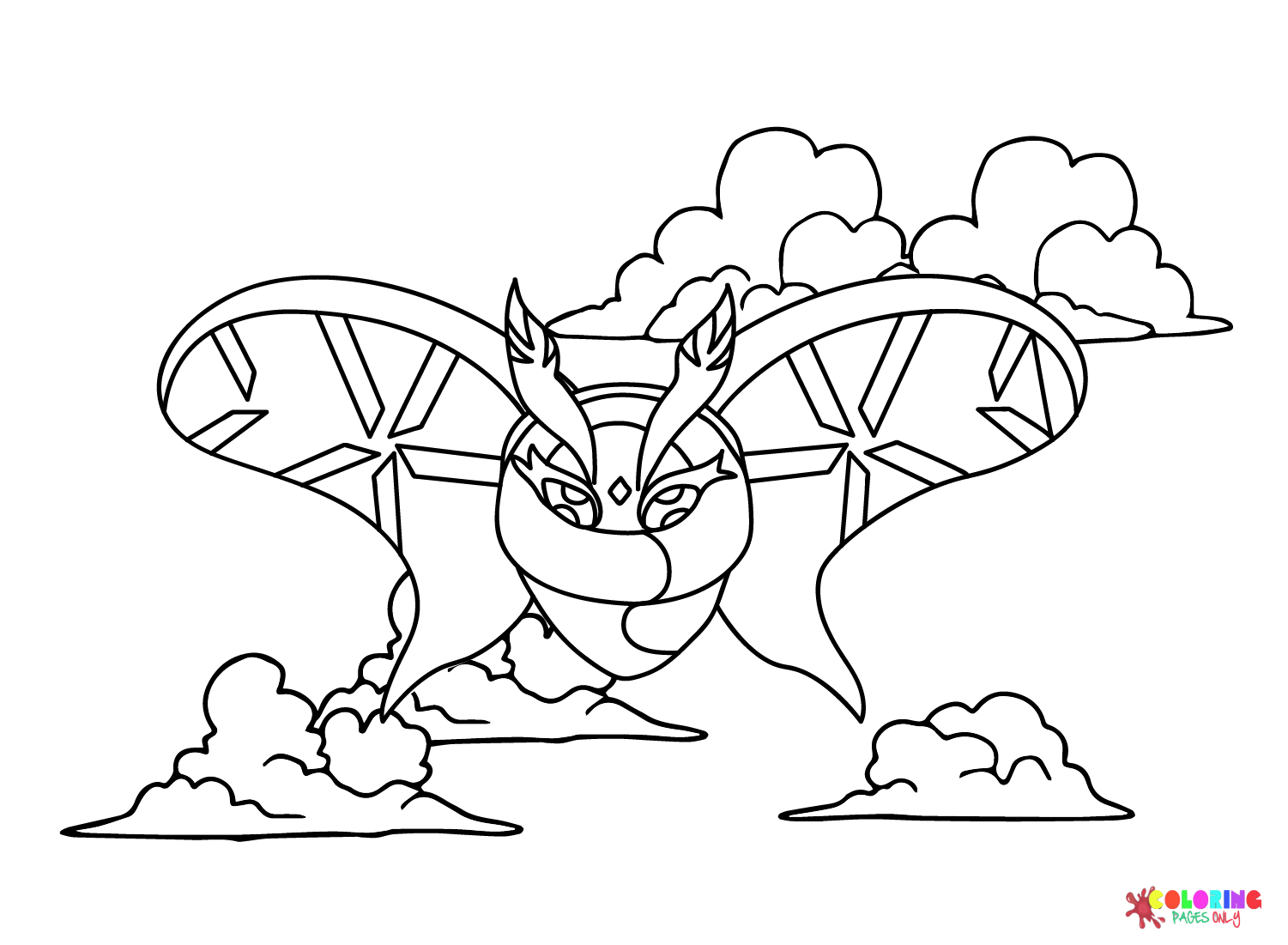 Frosmoth Free Coloring Page