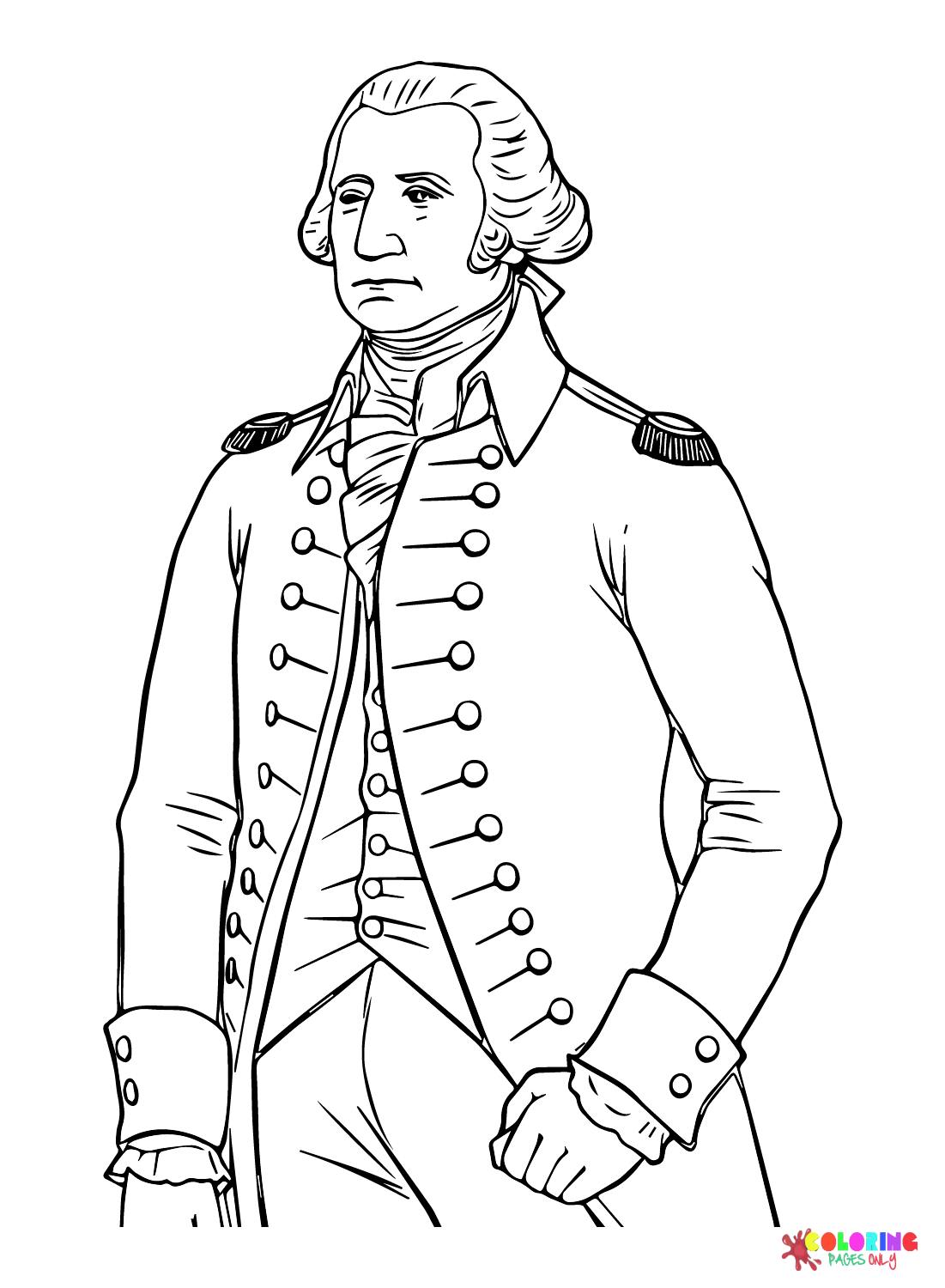 George Washington Images Coloring Page