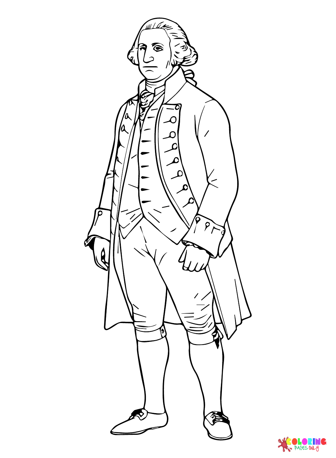 George Washington for Kids Coloring Page