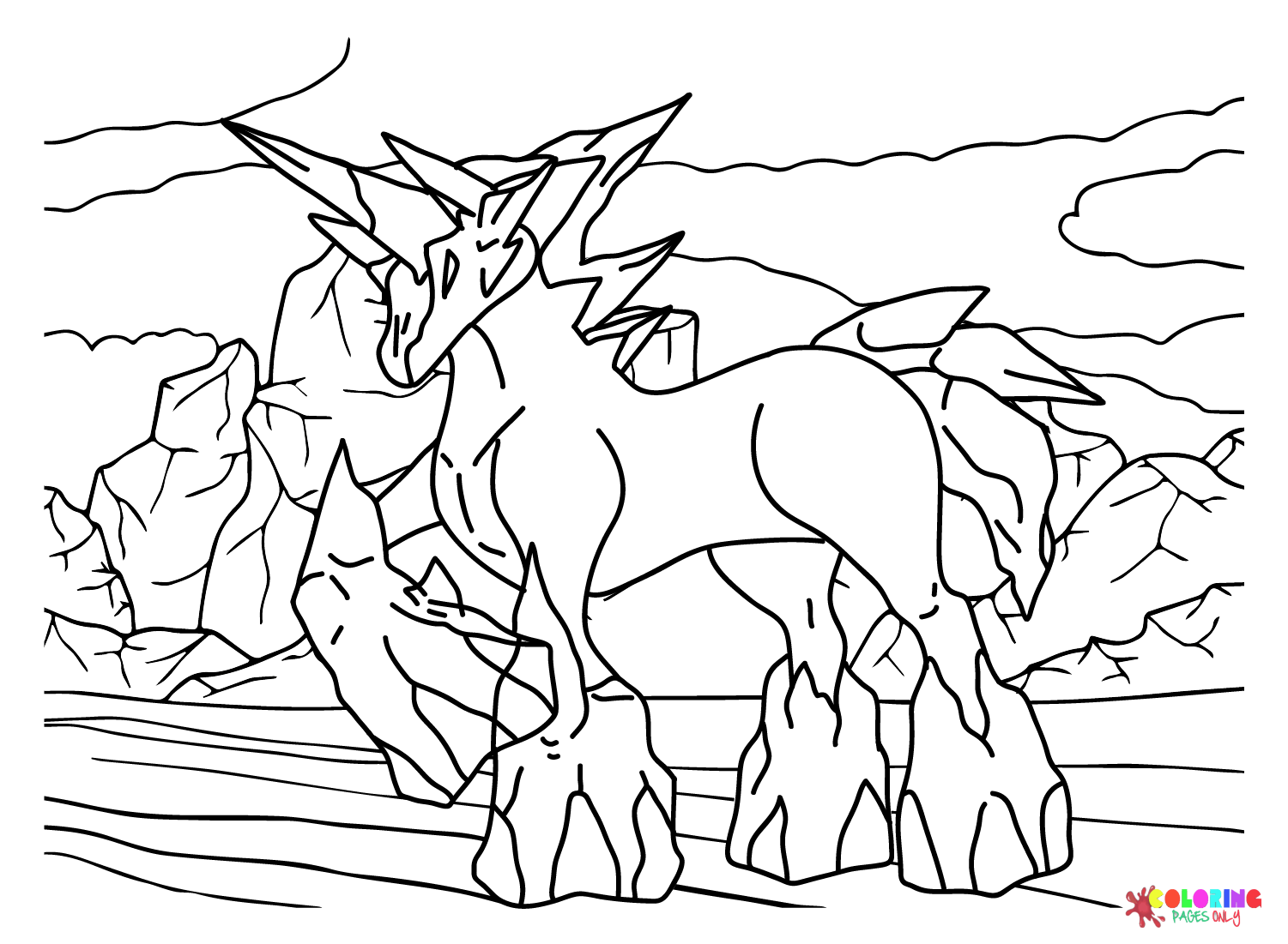 printable coloring pages glastrier pokemon