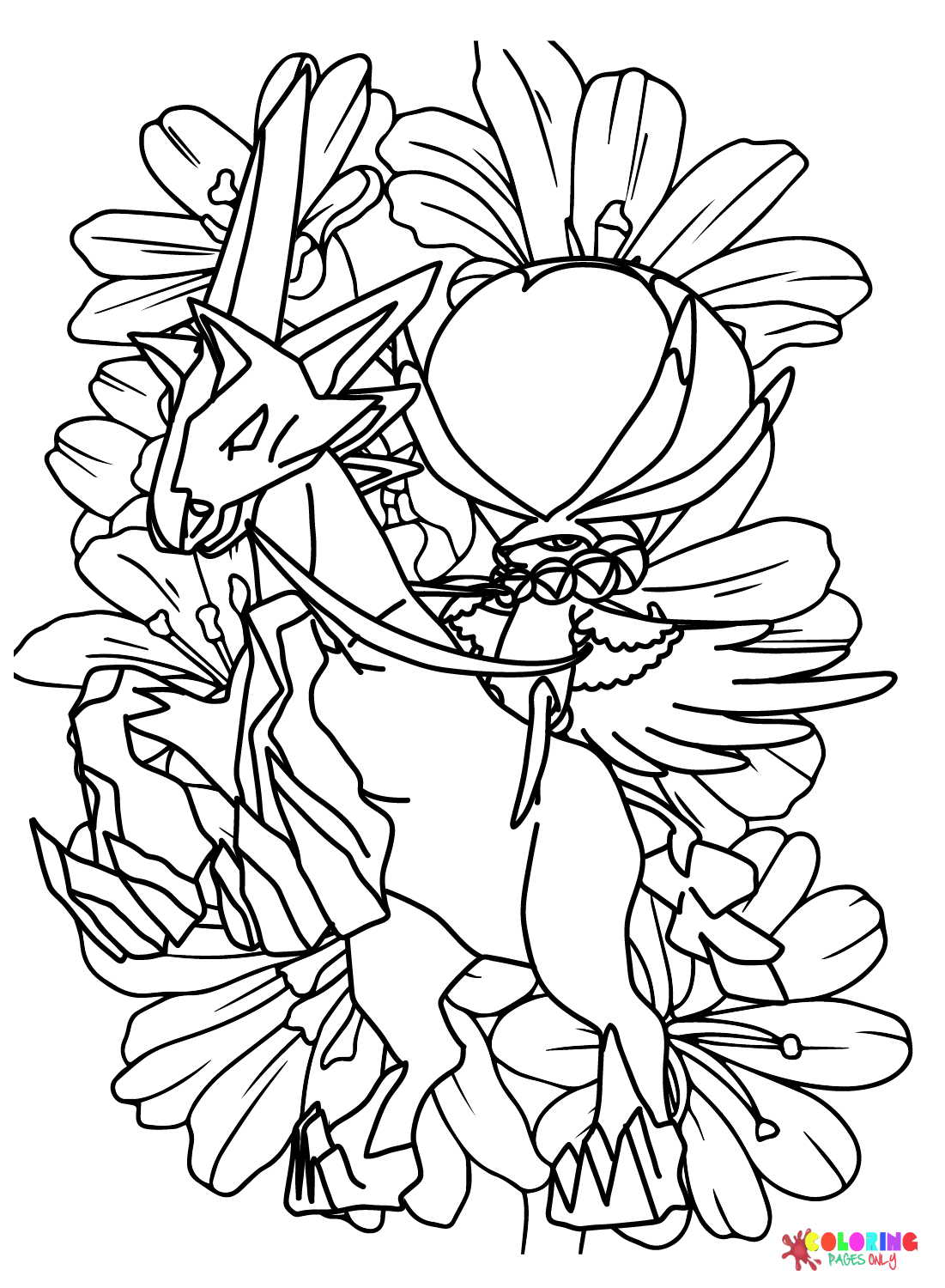 glastrier coloring page template pokemon