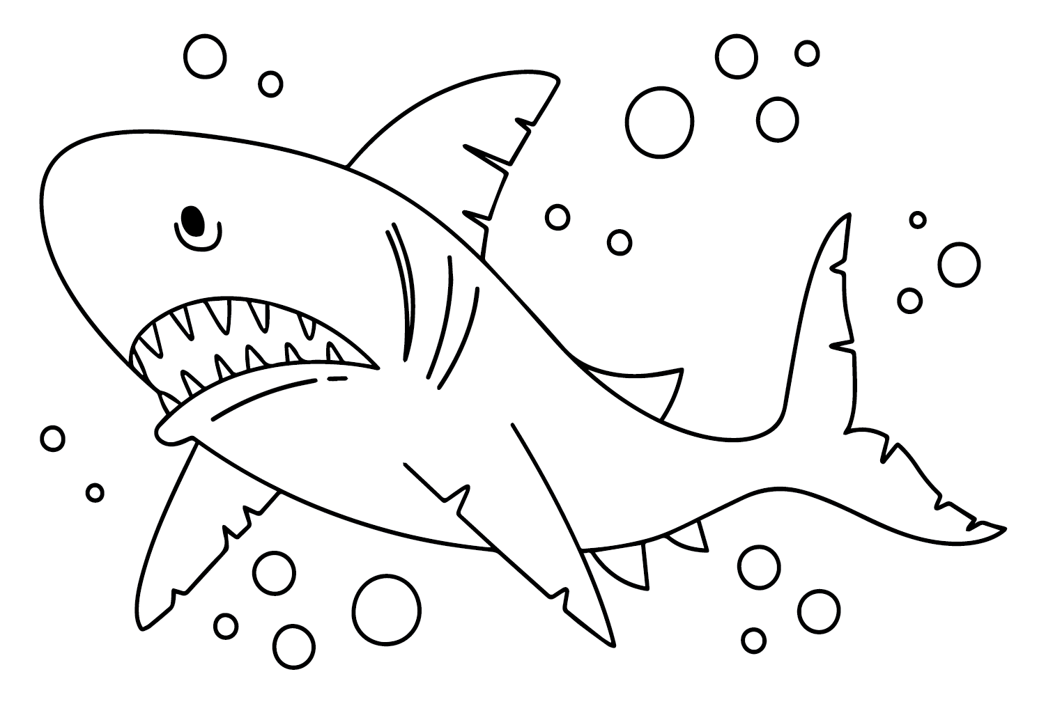 Большая белая акула свирепая от большой белой акулы