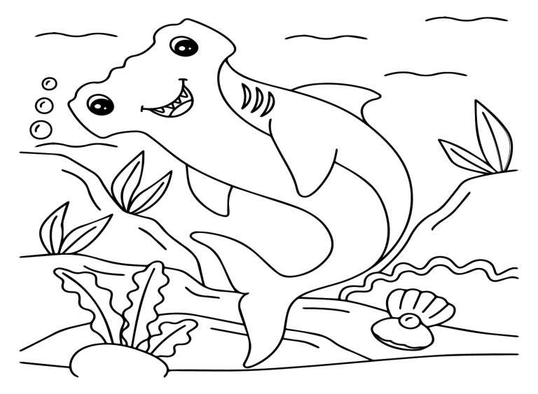 24 Free Printable Hammerhead Shark Coloring Pages