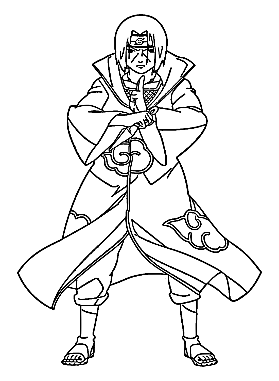 Handsome Itachi Uchiha Coloring Page Free Printable Coloring Pages