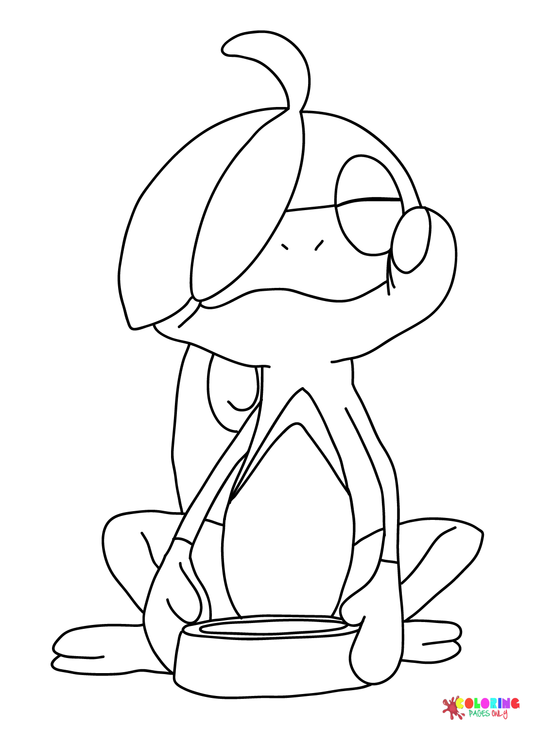 Happy Drizzile Coloring Page
