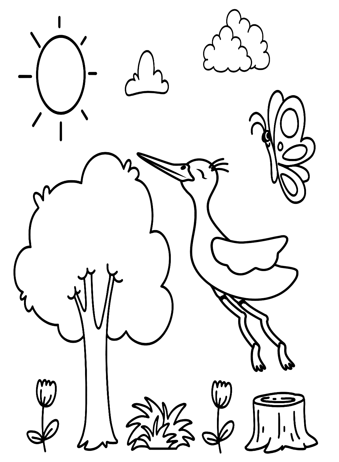 Cigogne heureuse de Stork