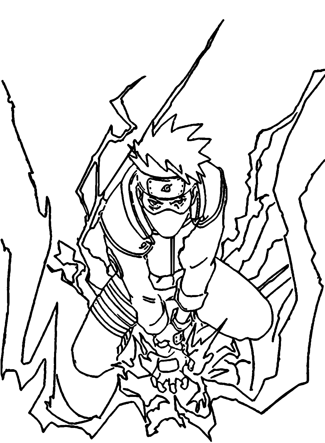 Desenhos do Kakashi de Naruto para colorir, baixar e imprimir